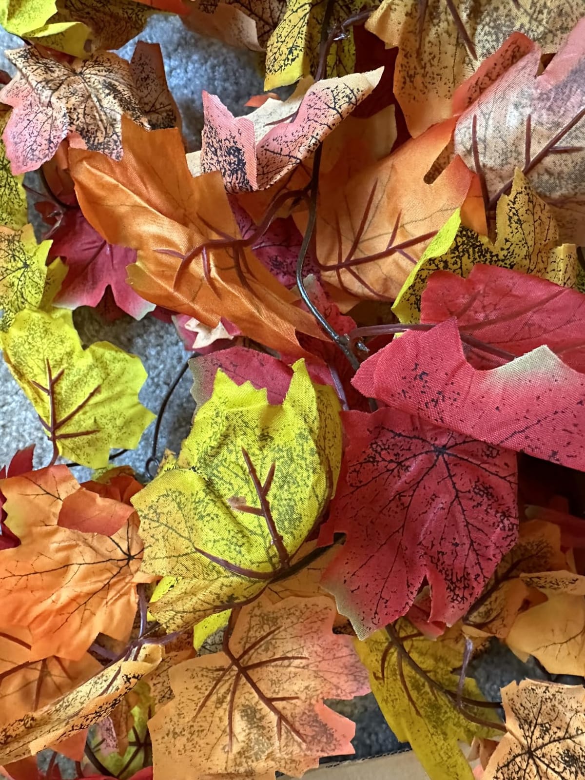 2Pcs 13FT Artificial Fall Leaves Garland for Thanksgiving Decor customer photo 2