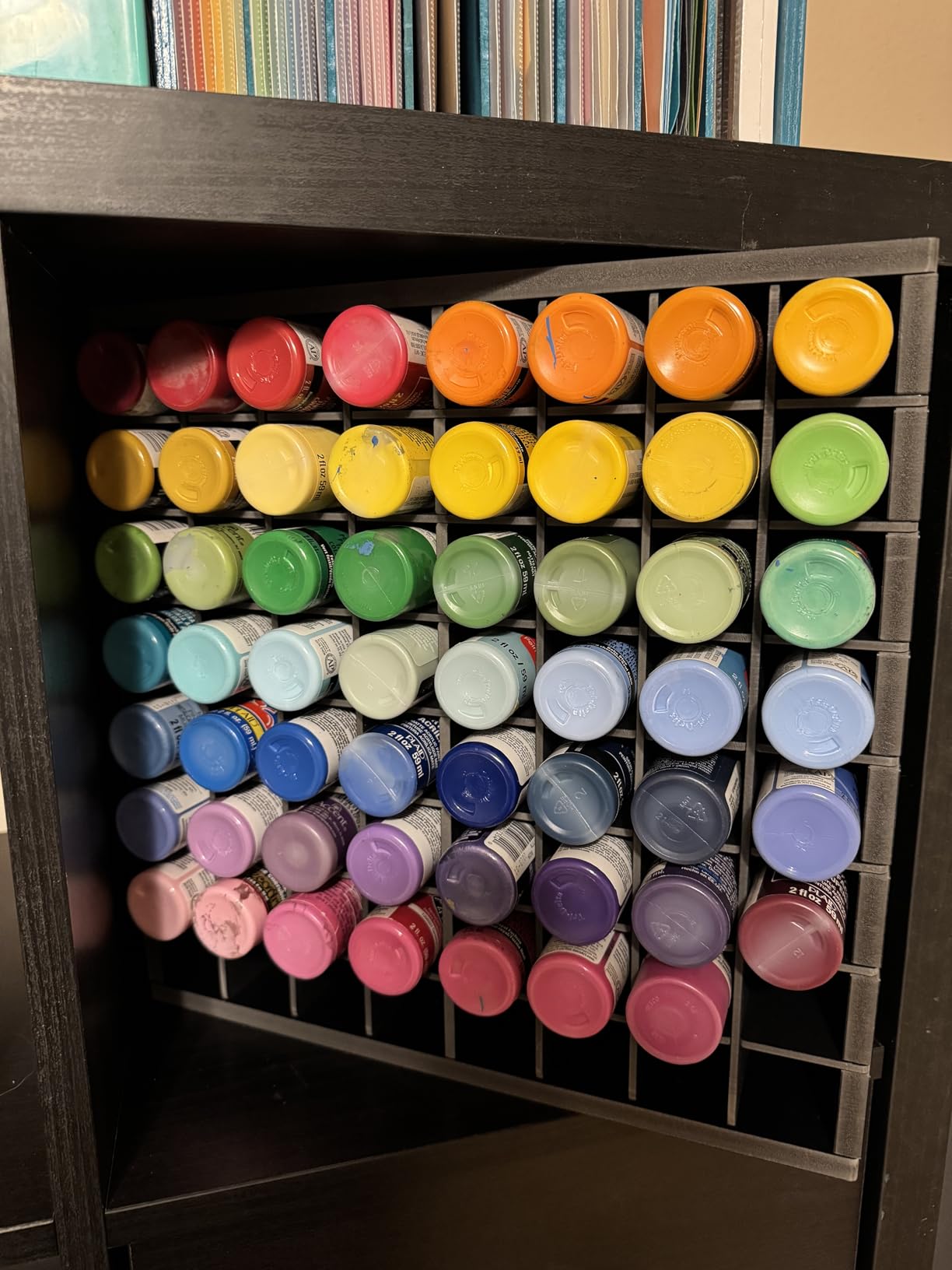 Krafetto 64-Grid Paint Organizer for 2 Oz Bottles, Wall Mount customer photo 1