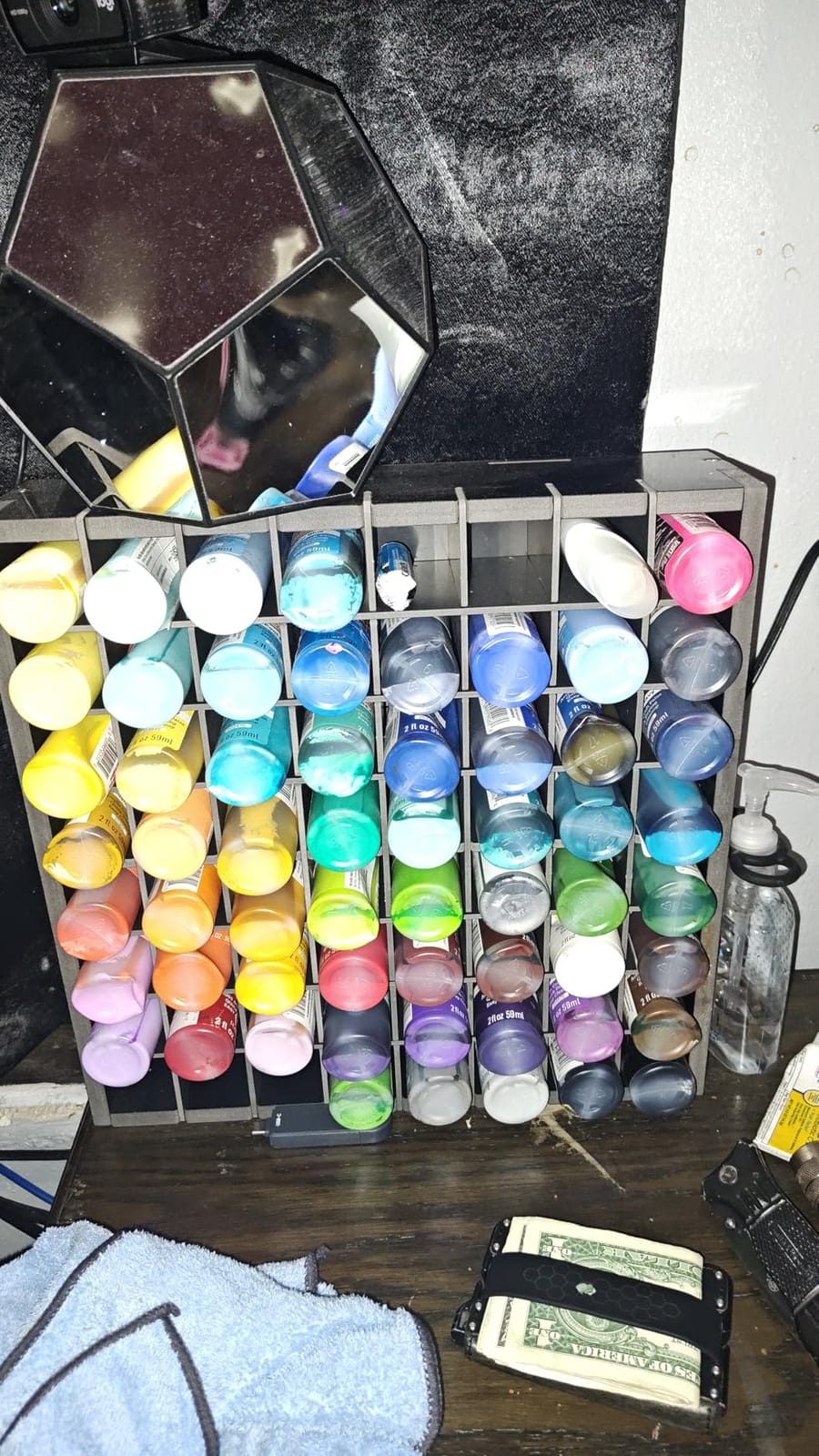 Krafetto 64-Grid Paint Organizer for 2 Oz Bottles, Wall Mount customer photo 2