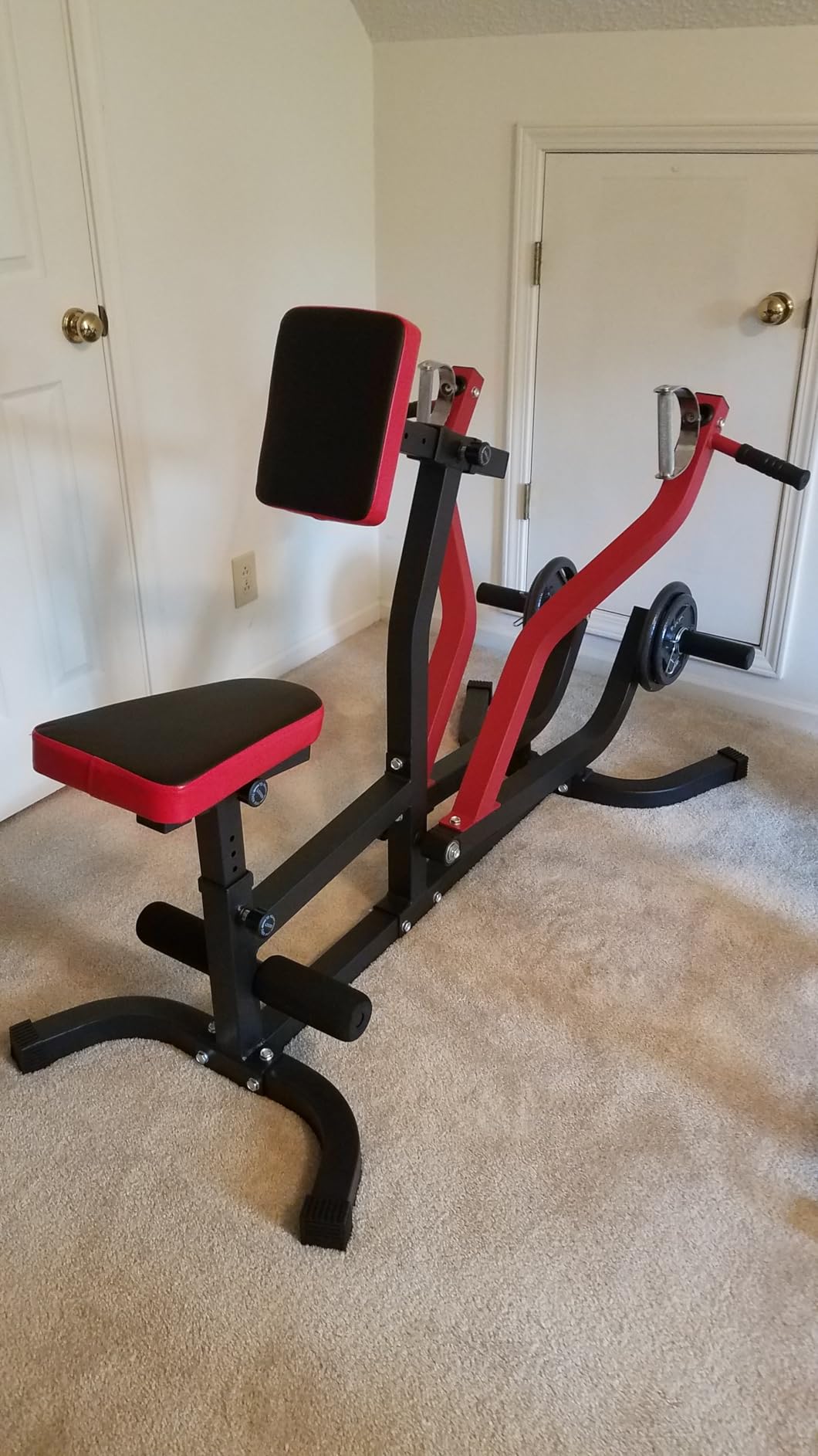 Seated Row Machine, GYHPD Plate Loaded Back Machines with Independent Arms, Multi Grip Positions with Rotating Handles, Upper Body Workout for Home Gym Workout Station customer photo 2