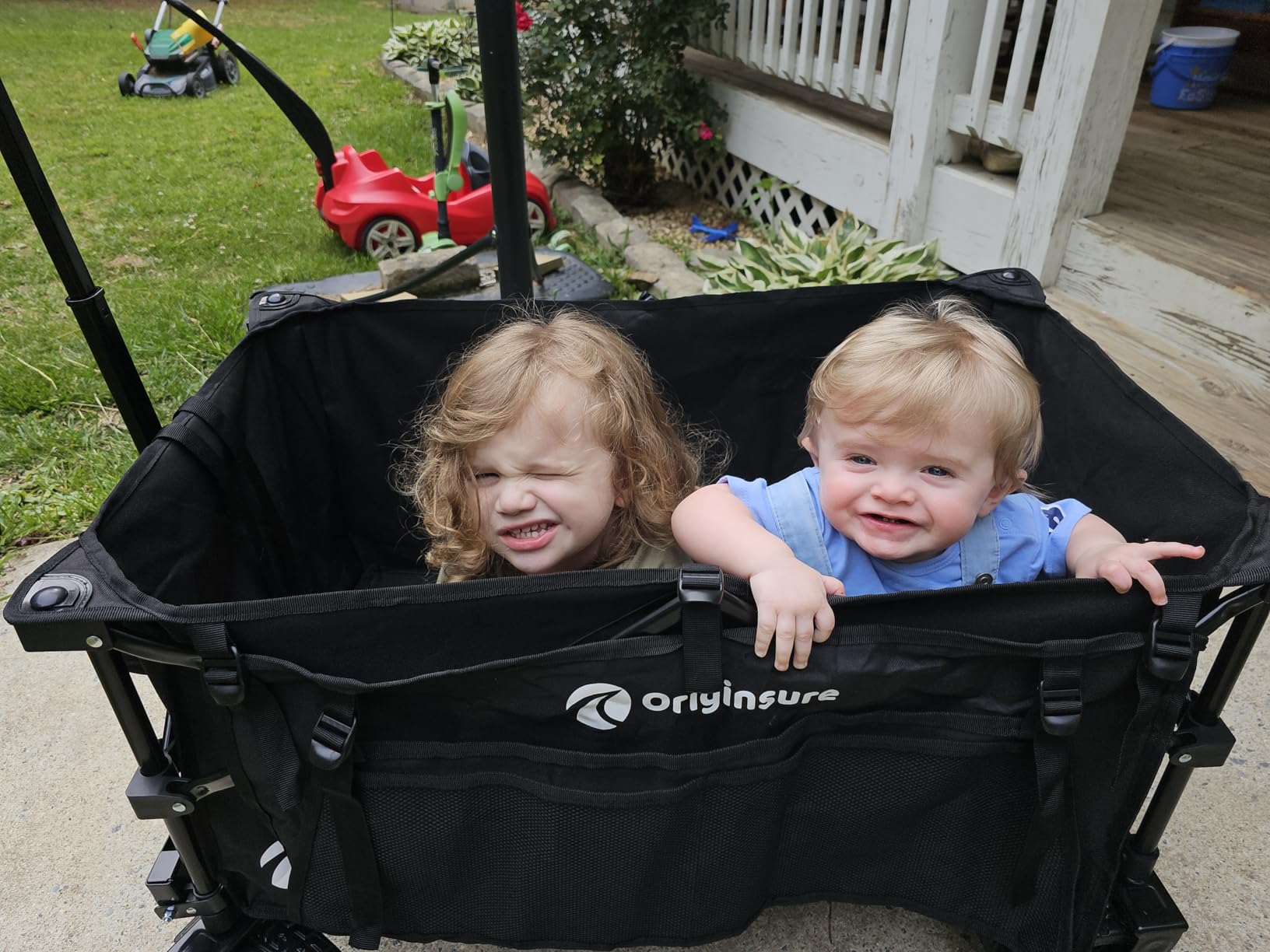 Originsure 220L Collapsible Beach Wagon Cart with Big Wheels, 460lbs, Black customer photo 1