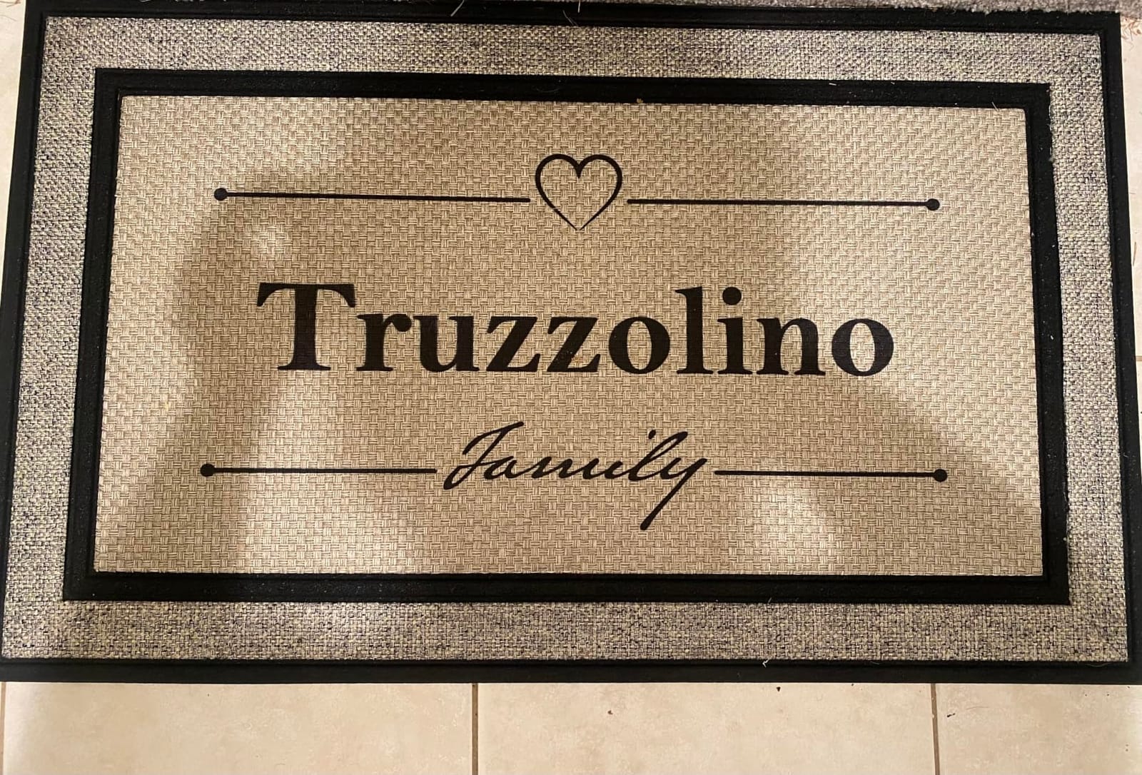 Personalized Door Mat, Custom Welcome Doormat 18x30, Polyester Front Door Mat with Name, Monogram or Design, Indoor Outdoor Entryway Decor, Housewarming customer photo 1