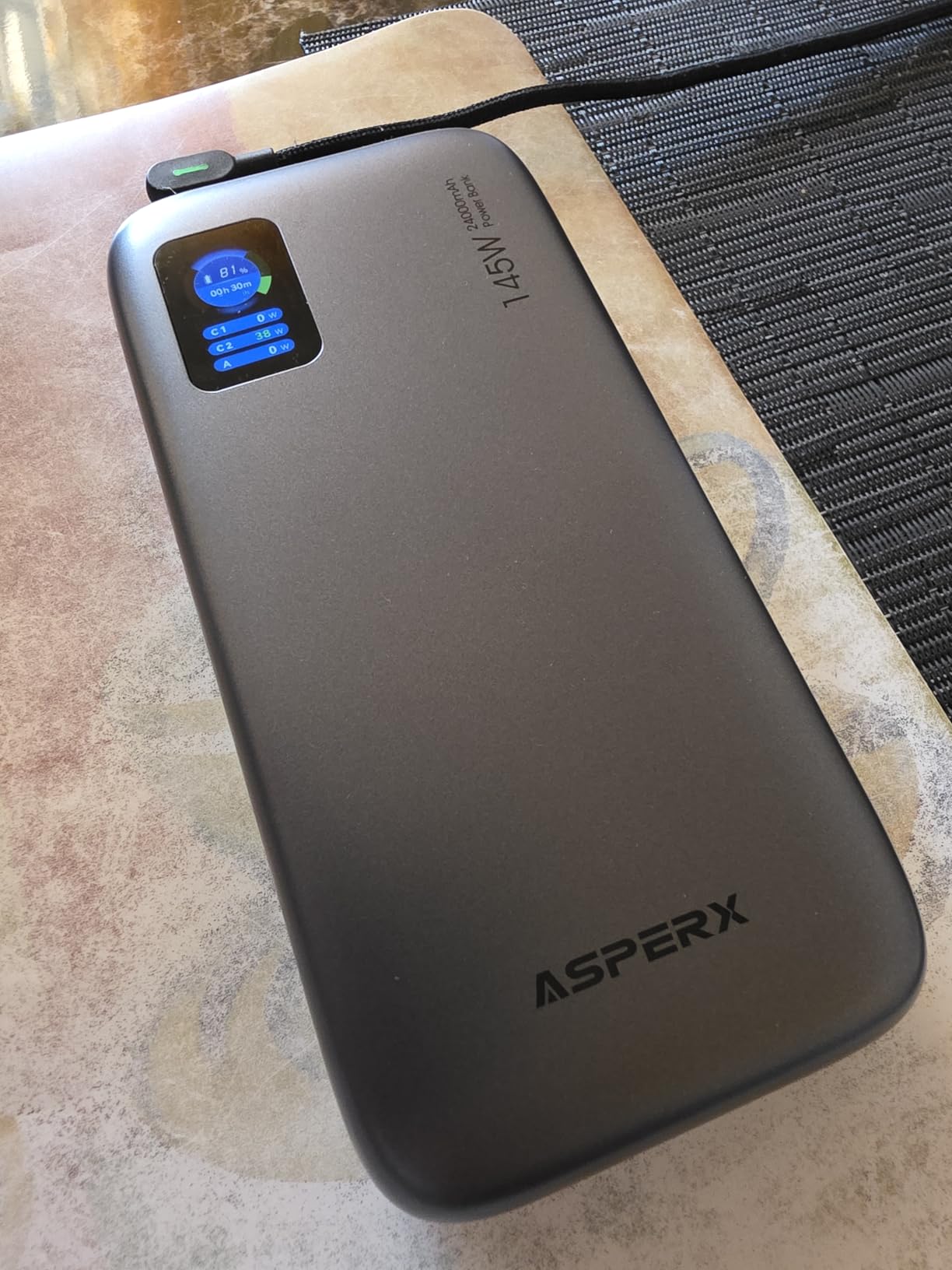 AsperX Laptop Power Bank, 25,000mAh 140W PD 3.1 Fast Charging USB C customer photo 2