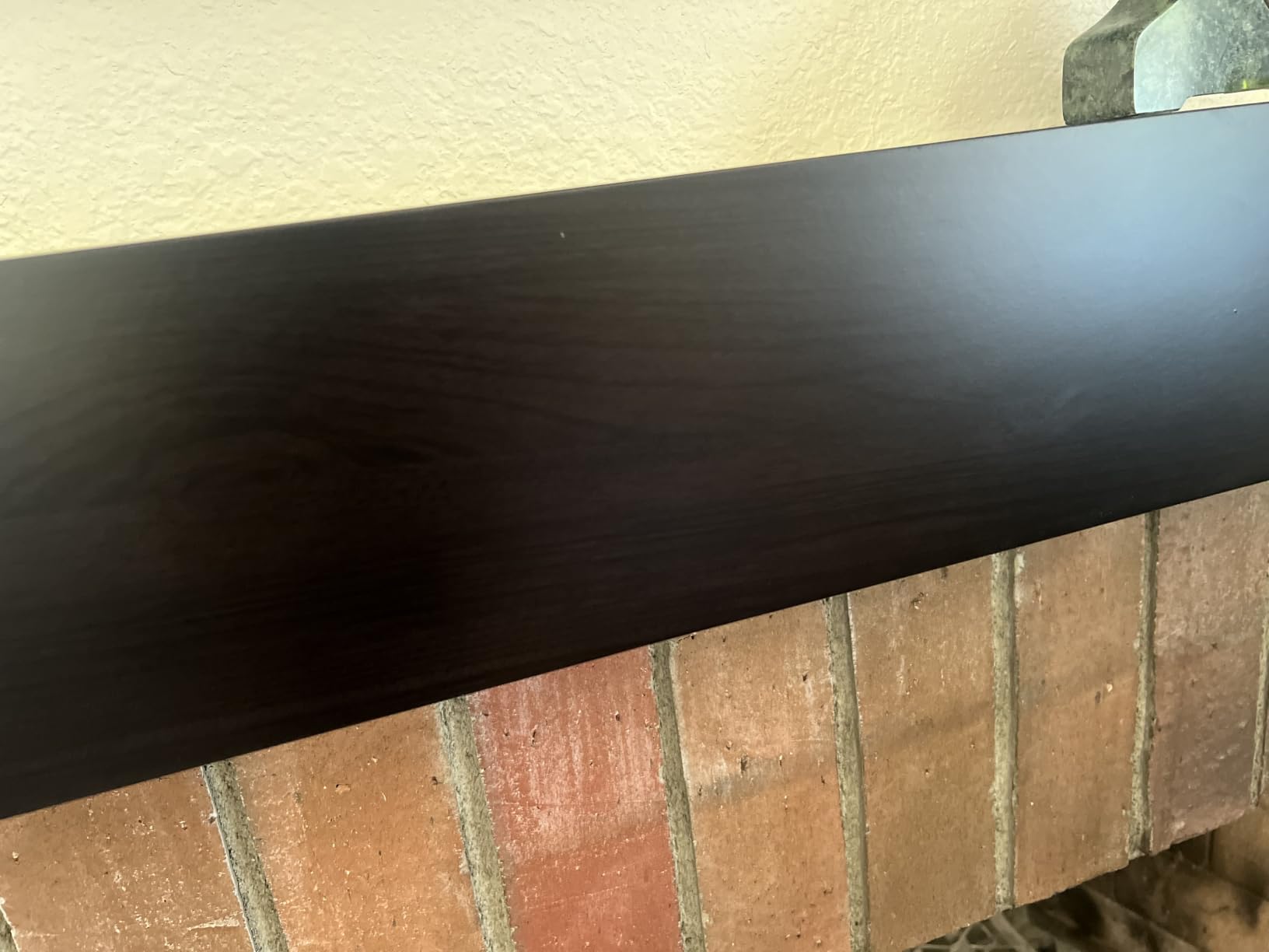 G GOOD GAIN 60'' Fireplace Mantel, 5'' Pine Wood Floating Shelf, DarkWalnut customer photo 1