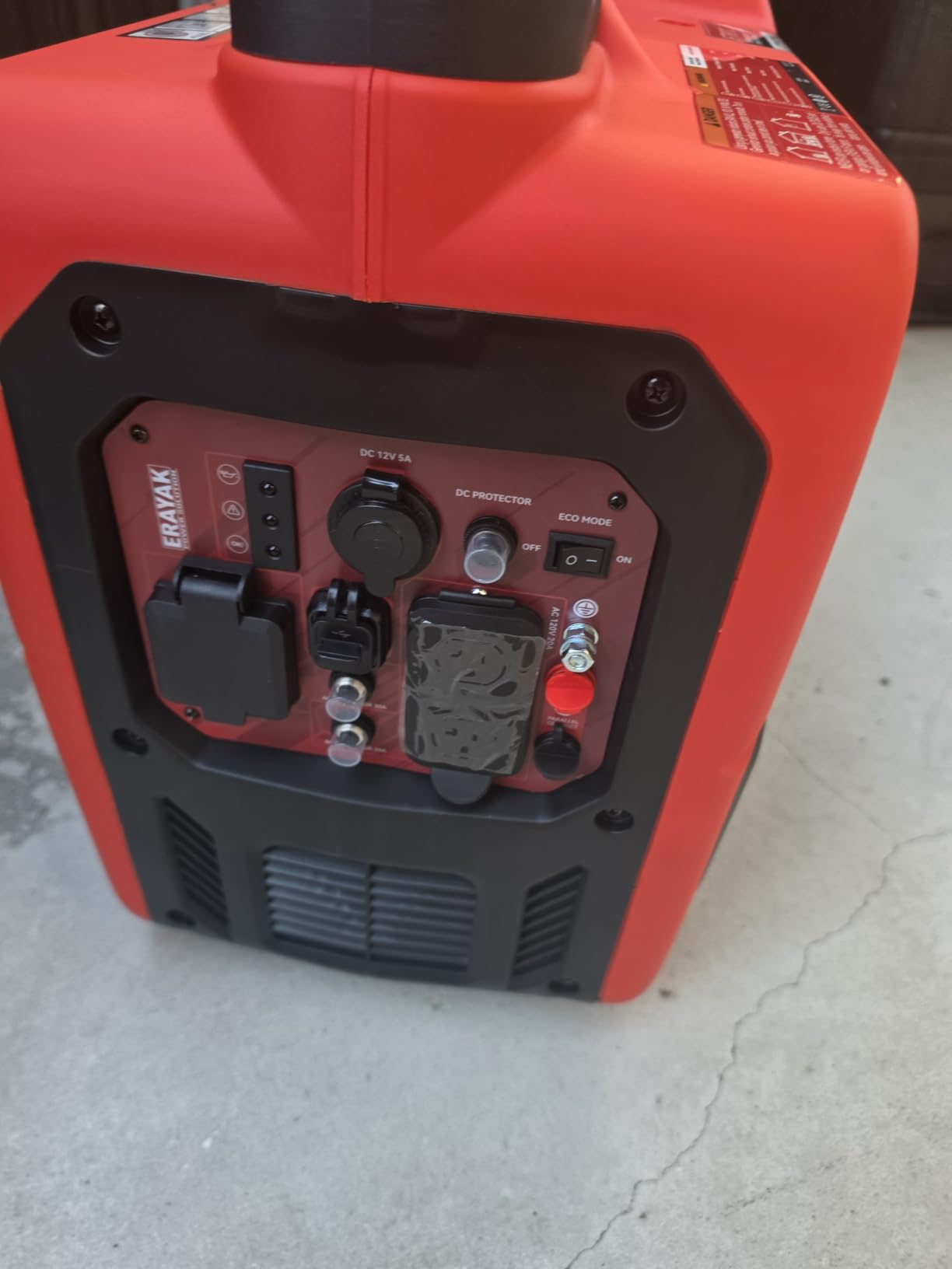 ERAYAK 4500W Portable Inverter Generator for Home Use, Super Quiet Small Generator for Camping Outdoor Emergency Power Backup, Gas Powered Engine, ECO Mode, EPA Compliant customer photo 2
