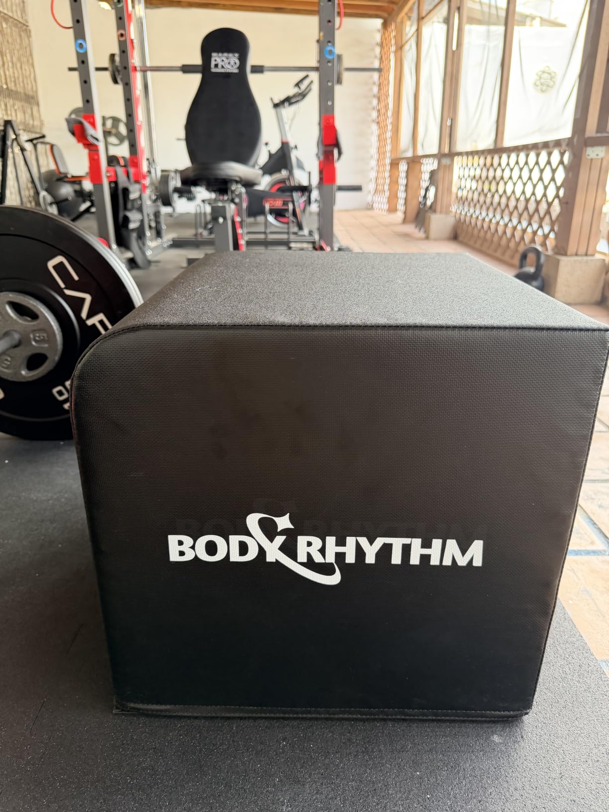 BODYRHYTHM Multi-Functional Total Body Workout Box for Hip Thrust, Glute Bridge, Box Jump Training, Hip Thrust Bench Booty Workout Box Platform. customer photo 1