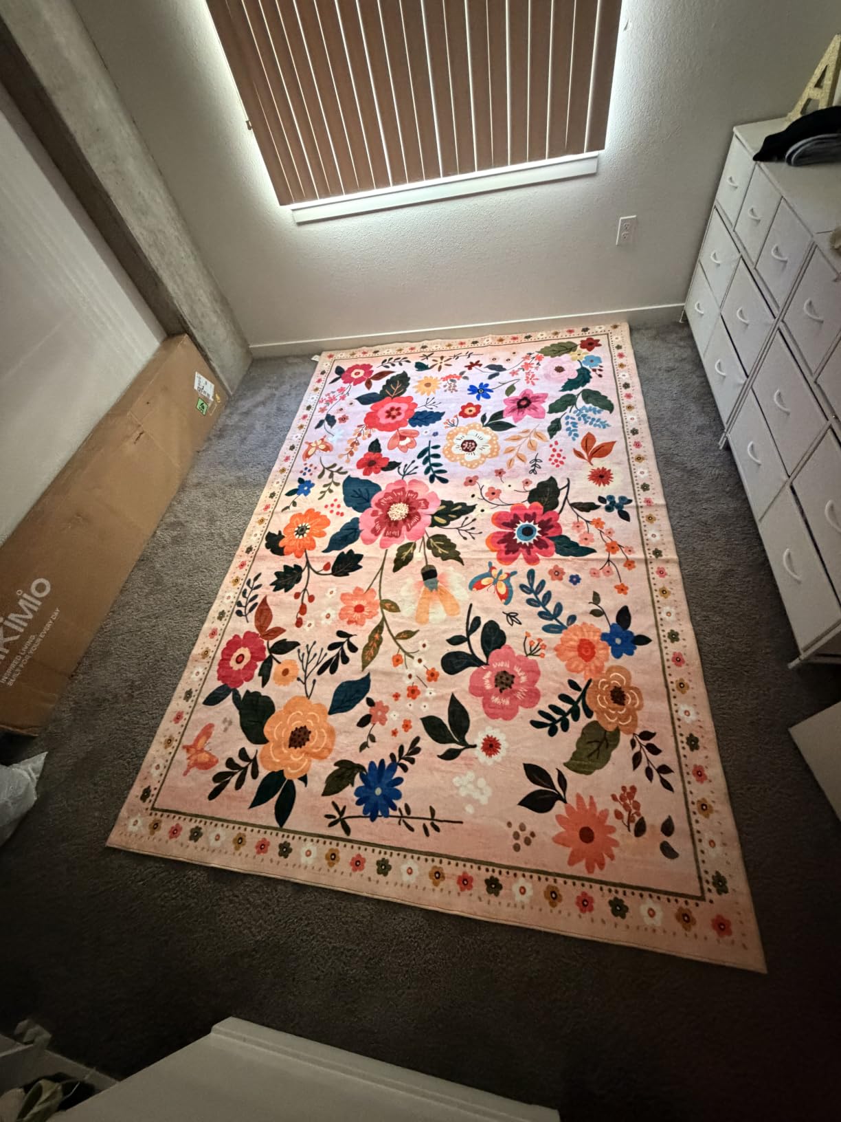 RELEANY Floral Washable 5x7 Area Rugs Pink customer photo 2