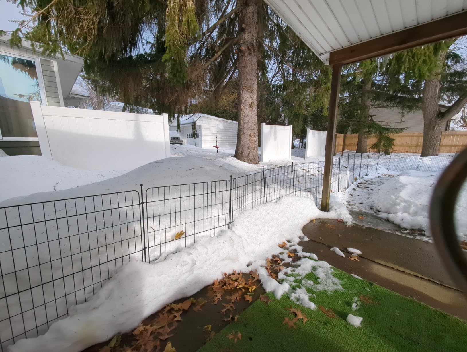 15 Panels No Dig Fence with Gate, 32 in(H) X 36 ft(L) Garden Decorative Fence Animal Barrier for Dogs, Rustproof Metal Garden Edging Border for Outdoor, Yard, Patio, Black customer photo 2