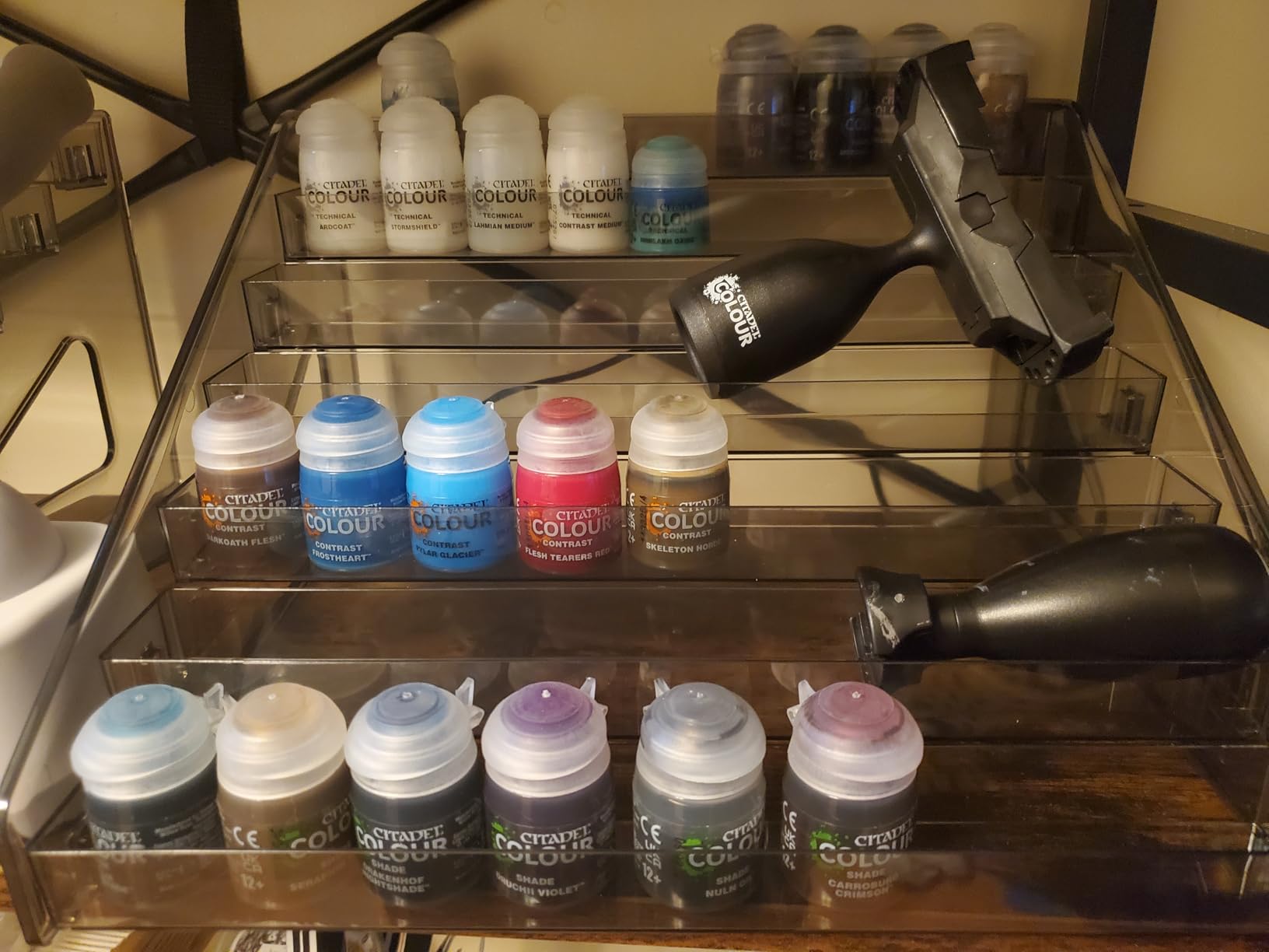 7Tier Acrylic Paint Organizer,Nail Polish Rack Shelf,Painting Bottle Holder customer photo 1