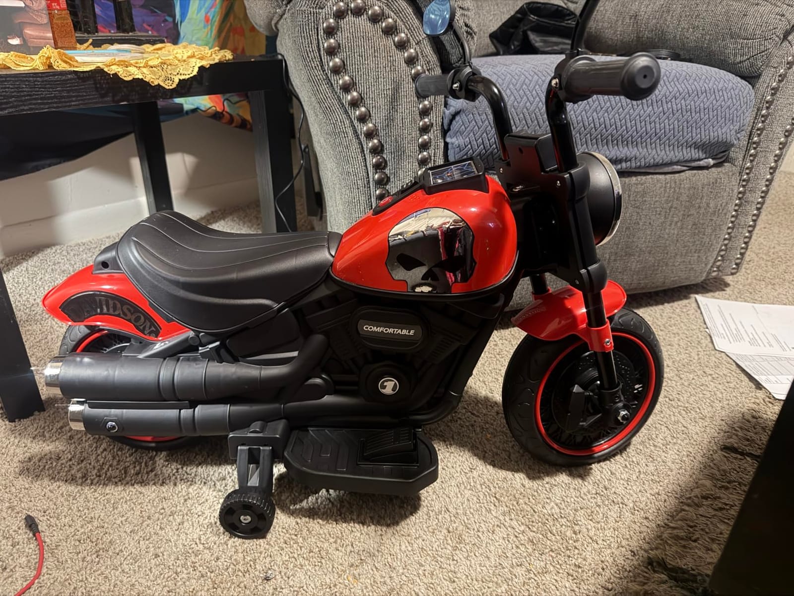Aosom Kids Motorcycle with Training Wheels 6V for Ages 18-48 Months Pink customer photo 1