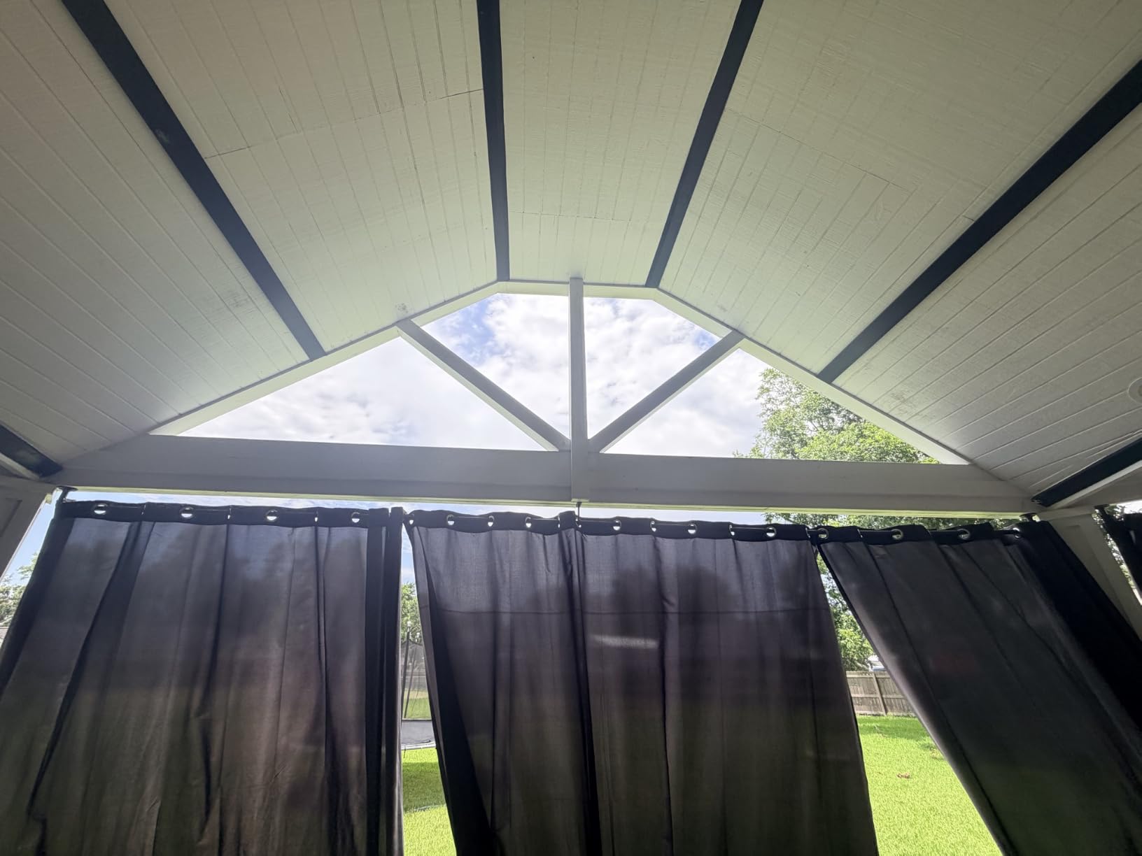Heavy Duty 1 Inch Adjustable Blackout Black Curtain Rod 120-170 Inch | Wrap Around for Windows, Indoor/Outdoor Room Divider customer photo 1