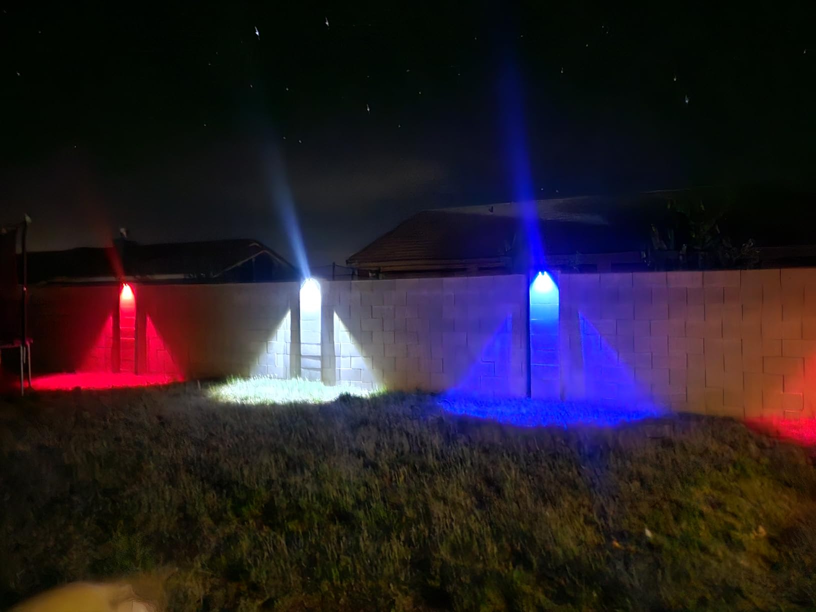 SOLPEX Solar Fence Lights Outdoor, Color Changing,Waterproof IP65, 8 Pack customer photo 2