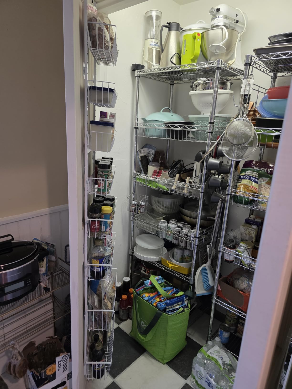 MSERCUOR Over The Door Pantry Organizer, 8-Tier Black Pantry Door Organizer customer photo 2