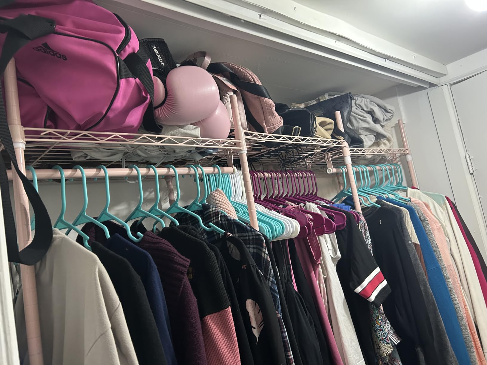 Ulif E13 Heavy Duty Clothes Rack(With 4 Hanger Rods & 8 Shelves) Freestanding Clothing Racks for Hanging Clothes,Adjustable Closet Organizer,Metal Garment Rack 63