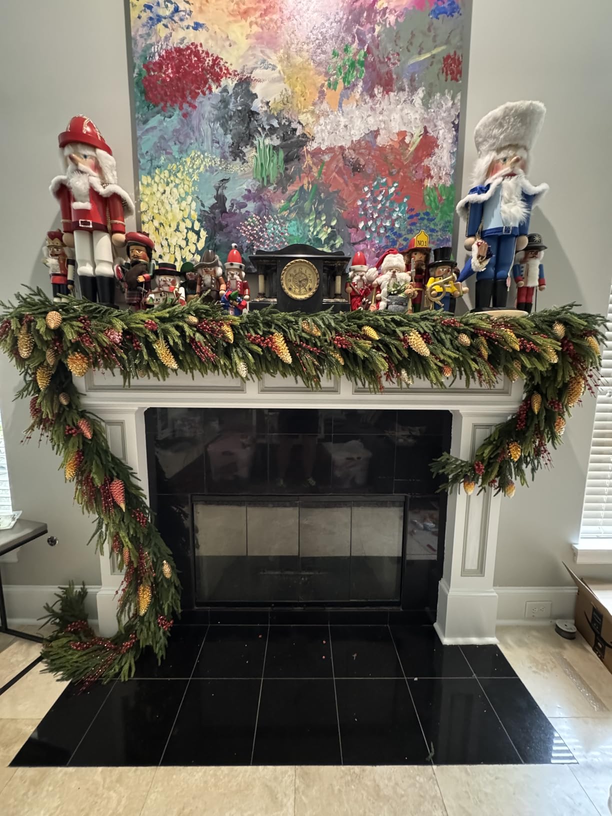N&T NIETING 9FT Christmas Norfolk Pine Garland Real Touch Artificial Greenery Garlands Faux Winter Garland for Mantle Fireplace Table Stair Front Door Indoor Outdoor Holiday Xmas Decorations (1 Pcs) customer photo 2
