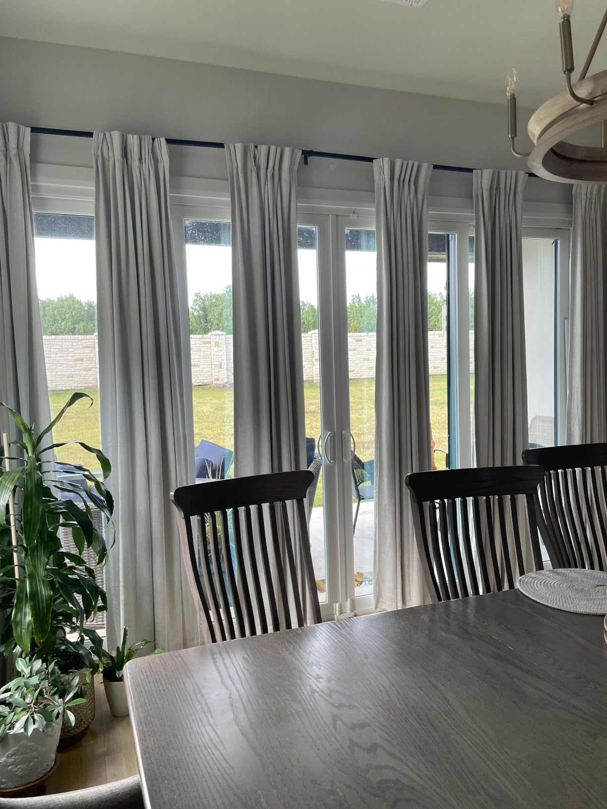 IVAPUPU Natural Pinch Pleated 100% Blackout Linen Curtains 90 Inch Length customer photo 2
