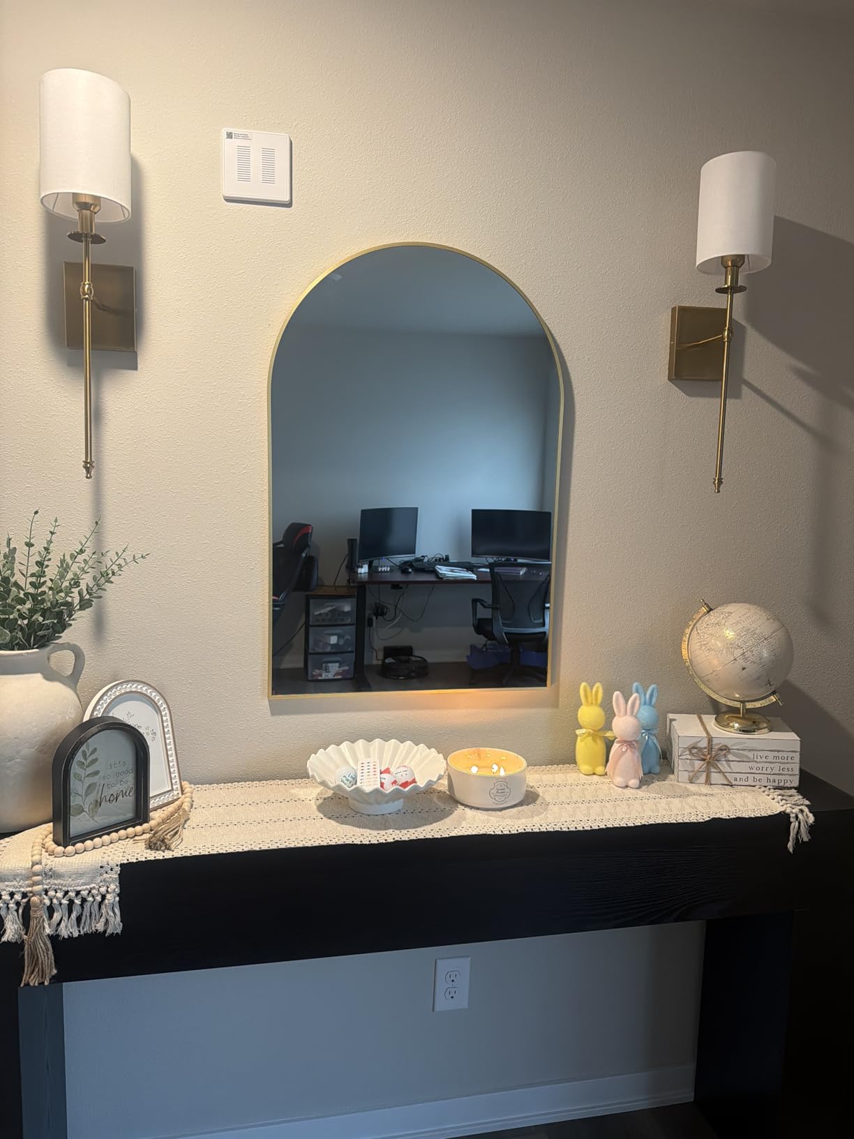 Home Gym Mirror for Wall, 48x24x3PCS Frameless Full Length Mirror, Silver customer photo 1