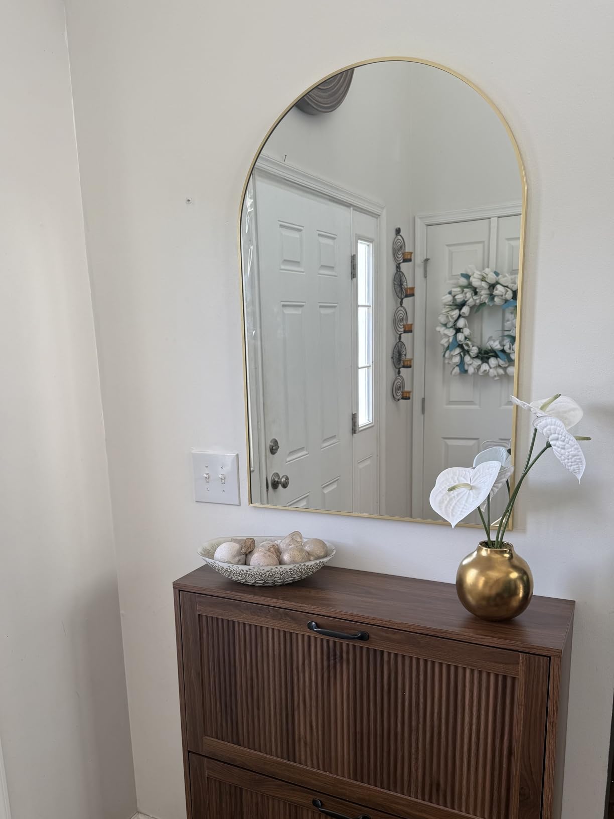 Home Gym Mirror for Wall, 48x24x3PCS Frameless Full Length Mirror, Silver customer photo 2