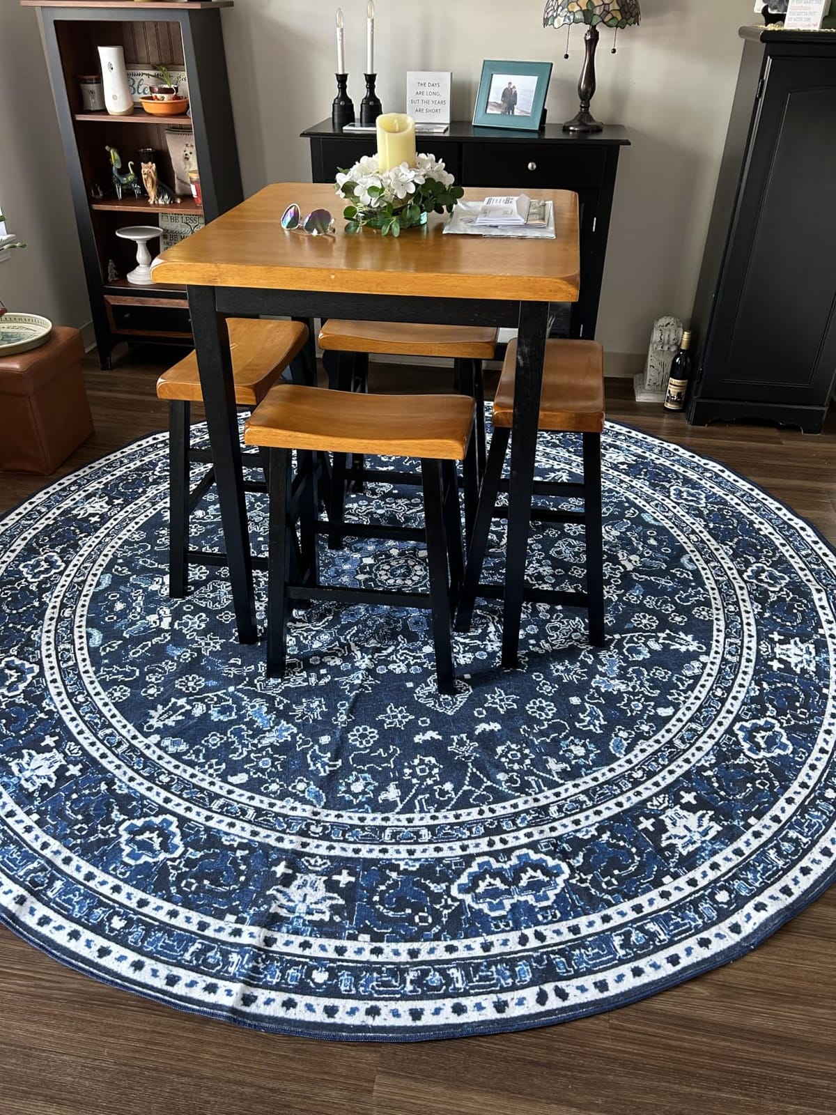 Lessymo 8 x 10 Area Rugs for Living Room, Machine Washable Rug Grey White customer photo 1