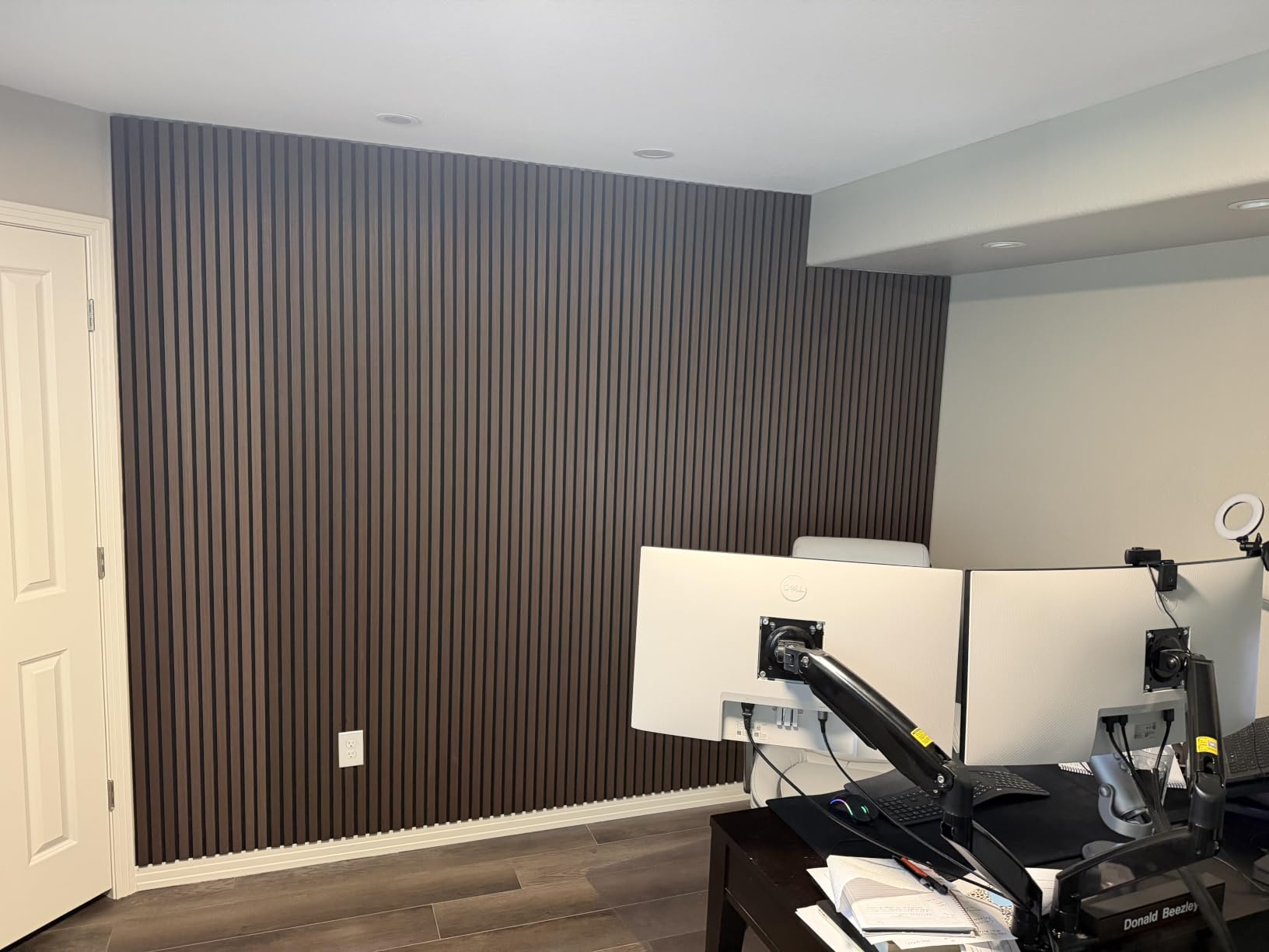 Avana Acoustic Wood Wall Panels – 93.2x11.25 Inch Panels – Fits 94x12 Layout – White Oak Acoustic Panels 4 PCs – Wall Panels for Interior Wall Decor for Homes, Offices – Design Wood Panels for Wall customer photo 1