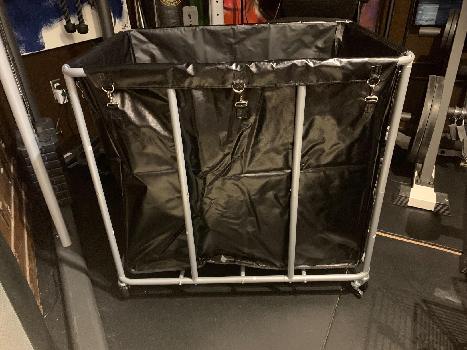 STORAGE MANIAC Commercial Laundry Cart with Wheels, 420L Black customer photo 1