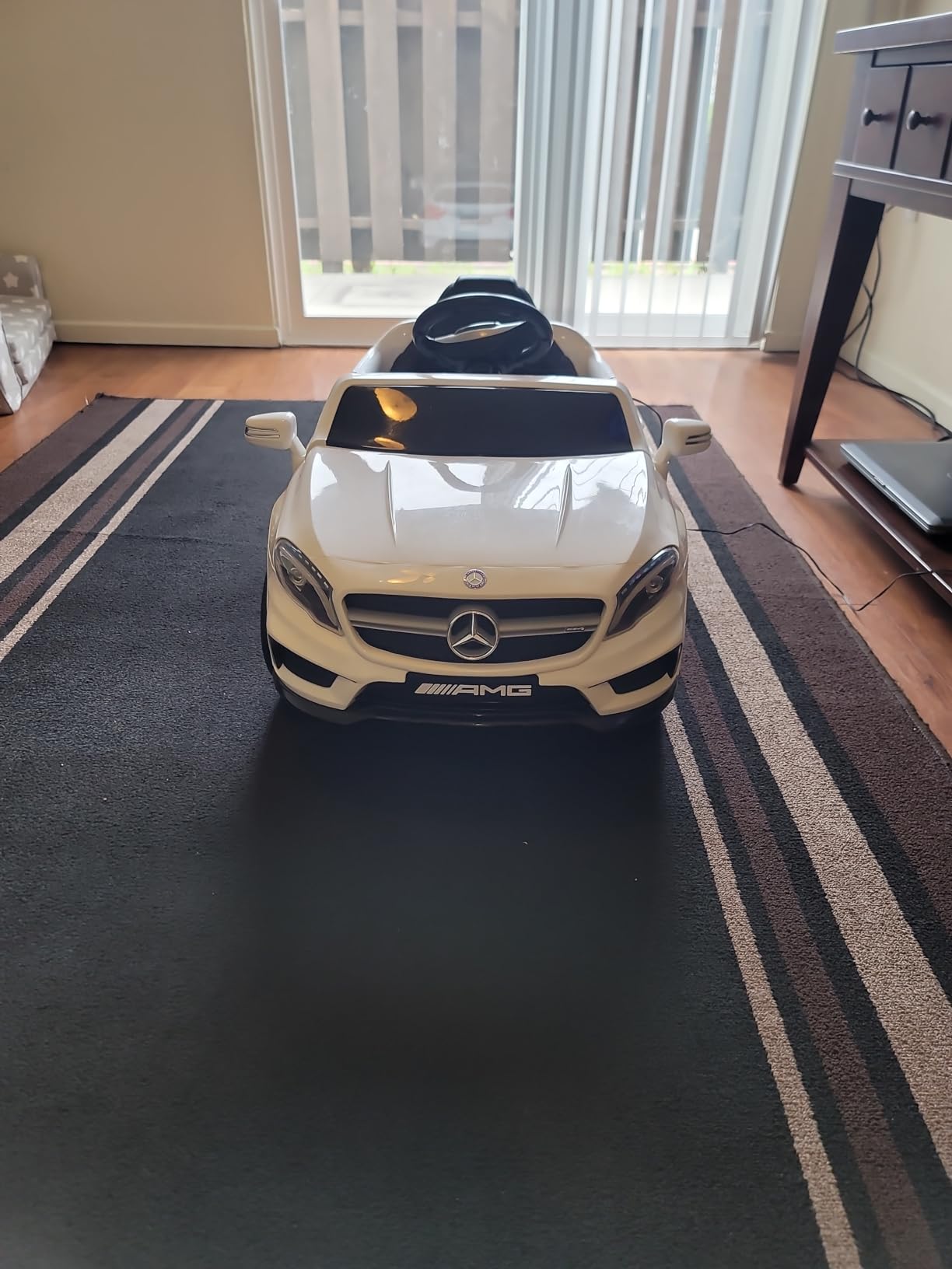 12V Kids Ride On Car with 2.4G Remote Control,Battery Powered Electric Car Ride On Vehicle Double Doors, Safety Belt,LED Light (SC-Black) customer photo 2