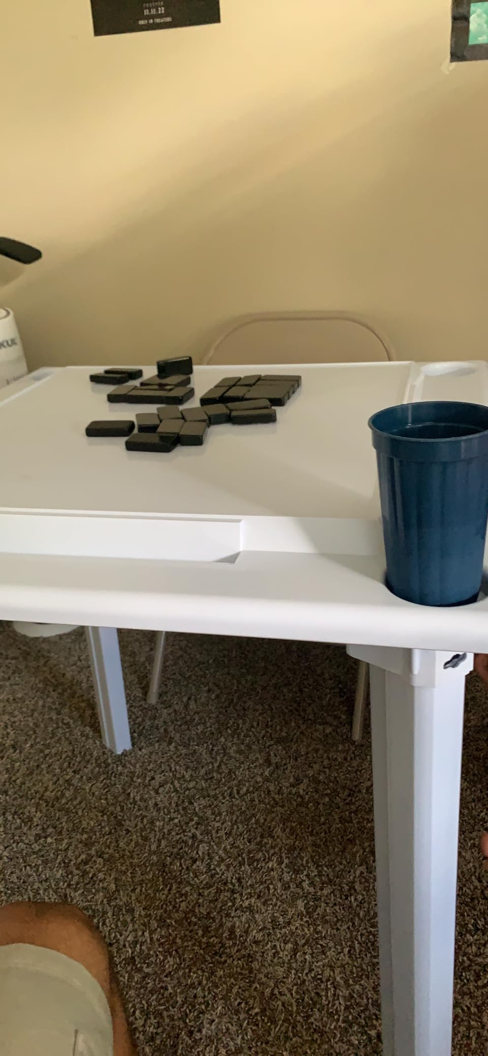 Bene Casa - Indoor & Outdoor Domino and Game Table Includes Domino and Scrabble Tile Racks and Cup Holders customer photo 2
