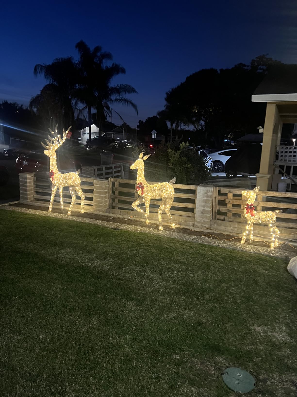 Best Choice Products 6.5ft 3-Piece Large Lighted Christmas Deer Family Set, Outdoor Yard Decoration with 385 LED Lights, Stakes, Zip Ties - Gold customer photo 2