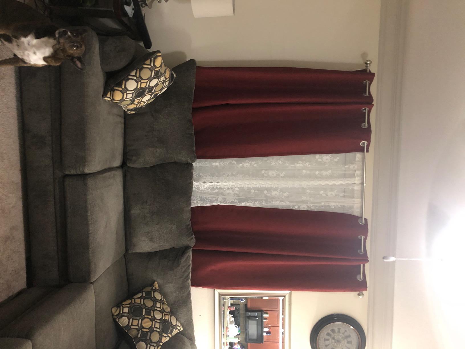 H.VERSAILTEX Double Curtain Rods for Windows 16.2 to 90.6 Inches 3/4 inch Diameter Adjustable Decorative Telescoping Double Curtain Rod with Brackets Heavy Duty Splicing Double Curtain Rods, Black customer photo 1