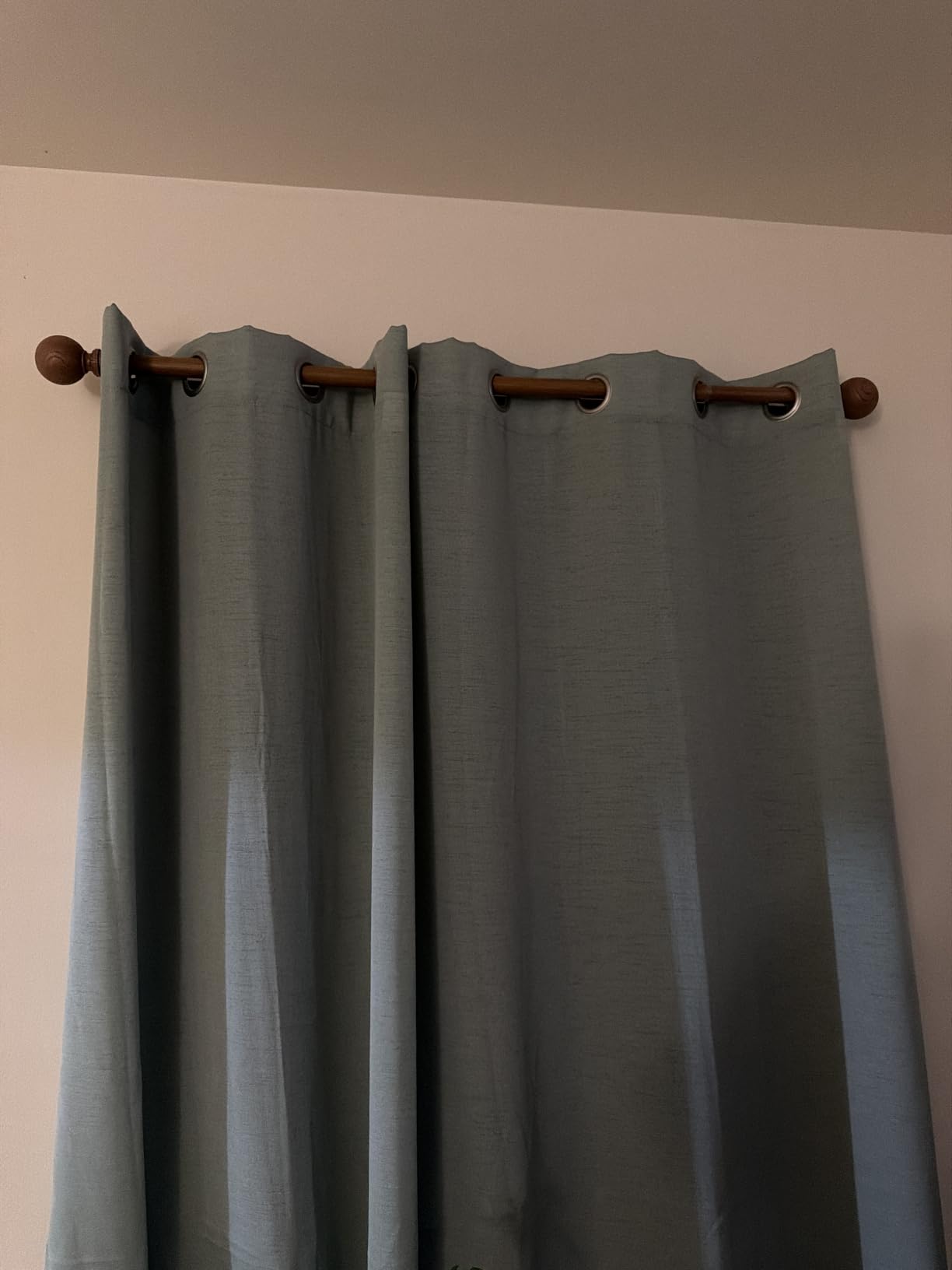 Adjustable Extra Long Curtain Rods - 120 to 240Inch (10-20ft), Farmhouse Rustic Boho Style, Heavy Duty Wooden Rods customer photo 1