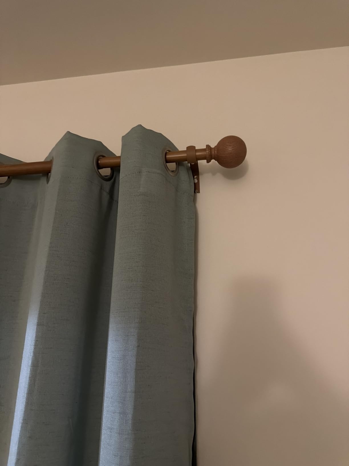 Adjustable Extra Long Curtain Rods - 120 to 240Inch (10-20ft), Farmhouse Rustic Boho Style, Heavy Duty Wooden Rods customer photo 2
