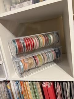 Ribbon Organizer Storage Clear Plastic Ribbon Holder for DIY, 1Pcs customer photo 1
