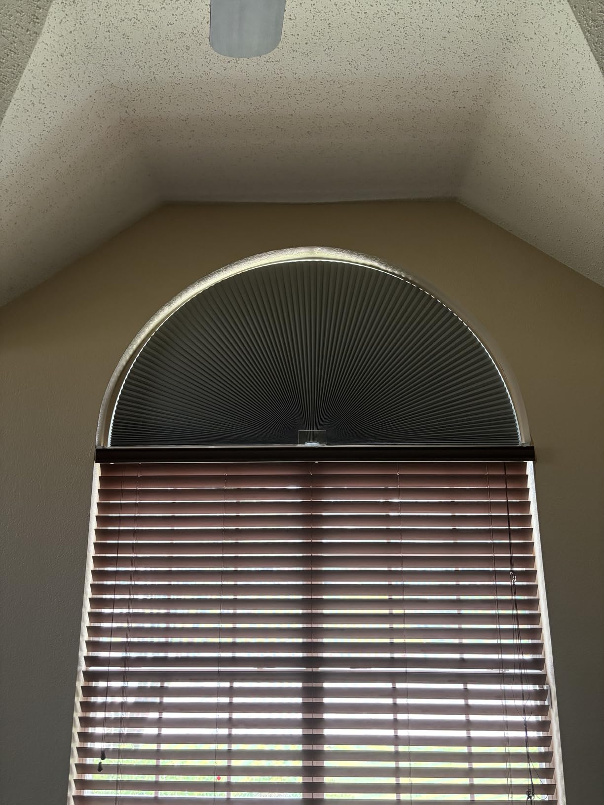 Changshade Arch Window Shades Blackout,Half Moon(Radius:36