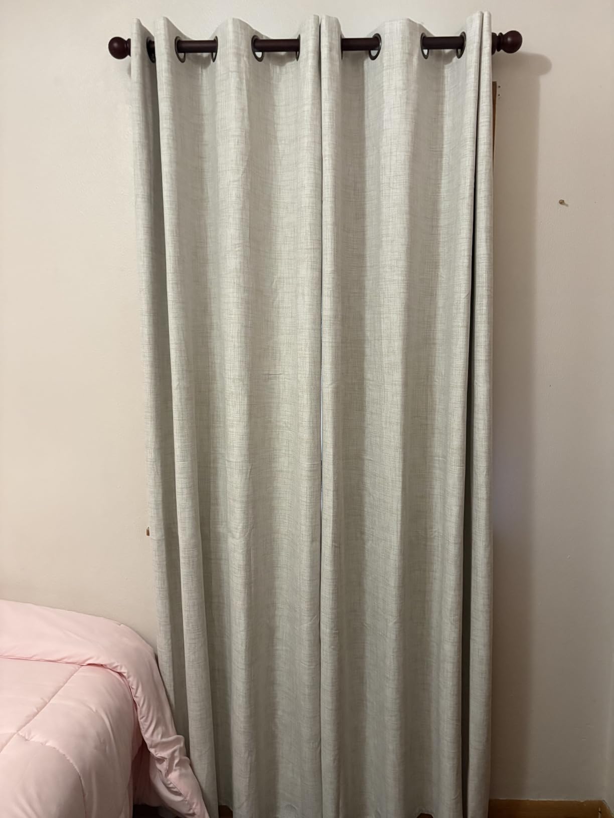 Lajode Baby Blue Linen Blackout Curtains for Nursery - 52x84 Inch 2 Panels customer photo 1