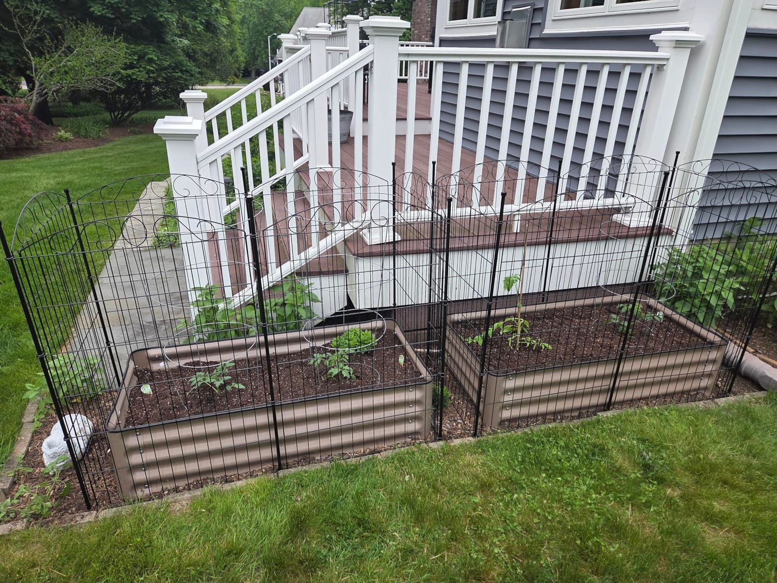 12 Panel No Dig Decorative Garden Fence with Gate 42
