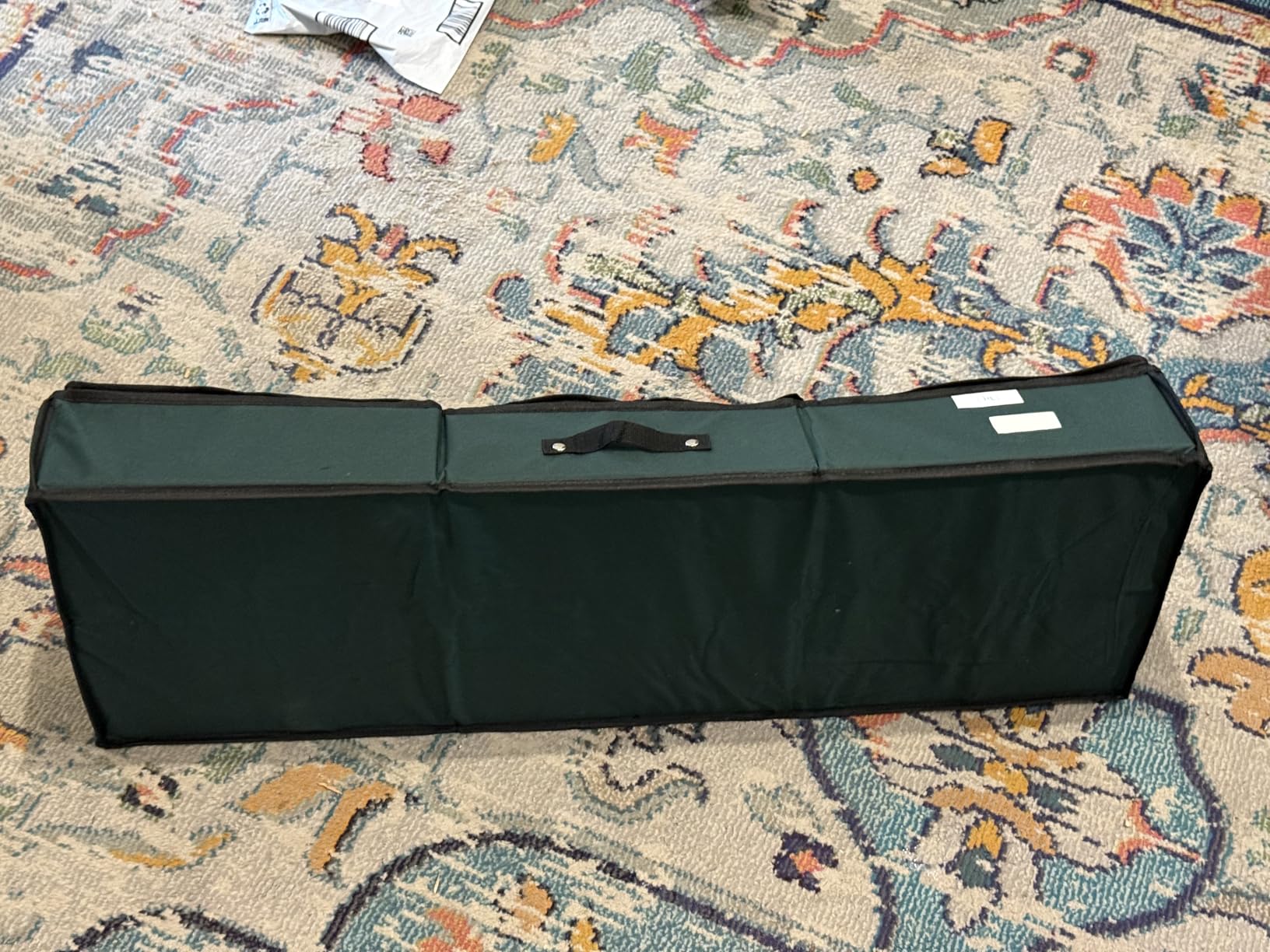 Hearth & Harbor Wrapping Paper Storage Container - Christmas Storage Bag with Interior Pockets - Gift Wrapping Organizer Storage Fits Up to 22 Rolls of 40