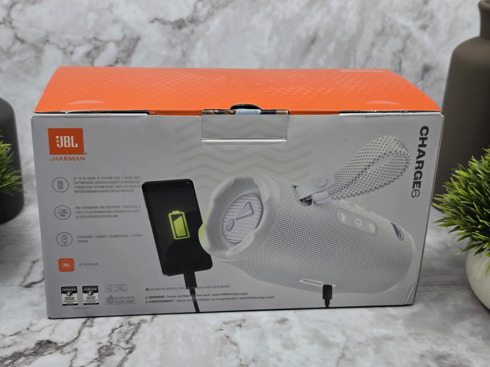 JBL Charge 6 Portable Bluetooth Speaker, Waterproof, Drop-Proof - Black | Long Battery Life Up To 28 Hours, Quick Charging, Built-In Powerbank, Weatherproof For Outdoor, Poolside, And Shower Use customer photo 1
