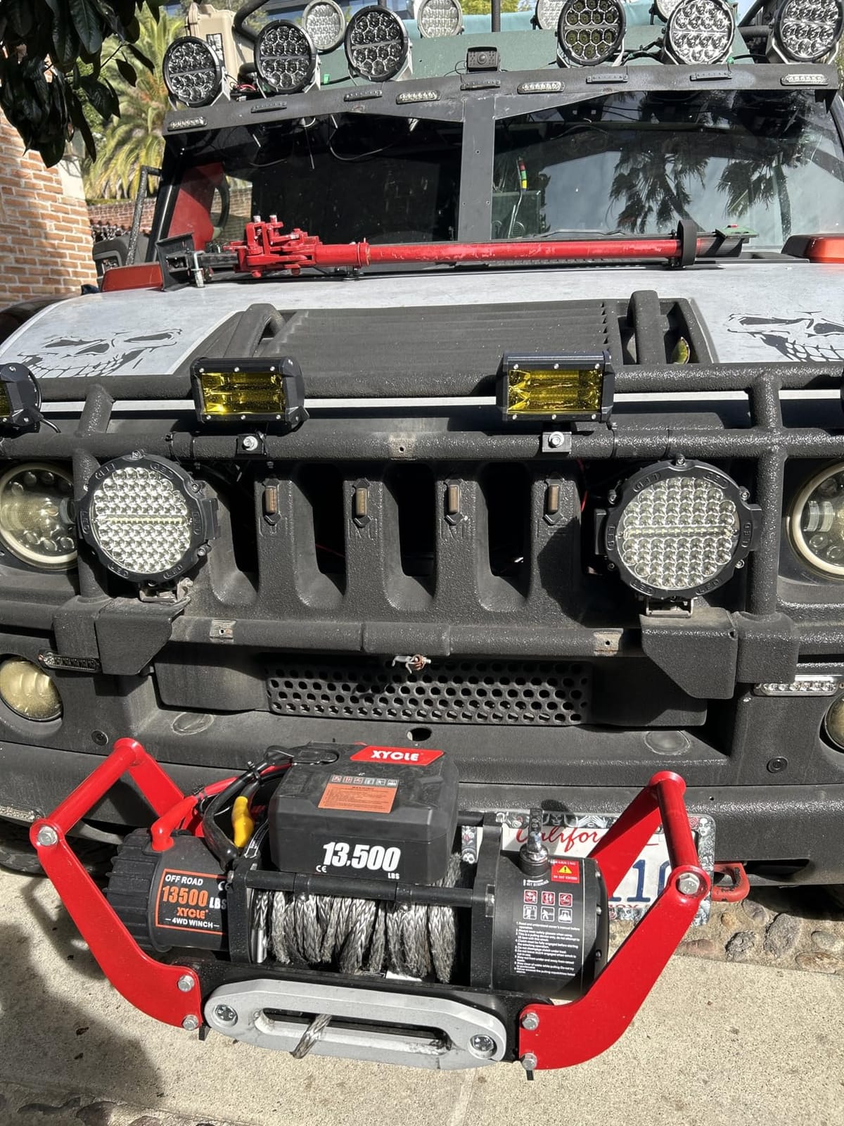 Winch13500lbs 12V Waterproof Electric Winch Synthetic Rope Truck Winch Towing Winch Boat Trailer Winch SUV 4-Wheel Drive Off-Road Vehicle with Remote Control 3/8 Synthetic Rope (Black) customer photo 2