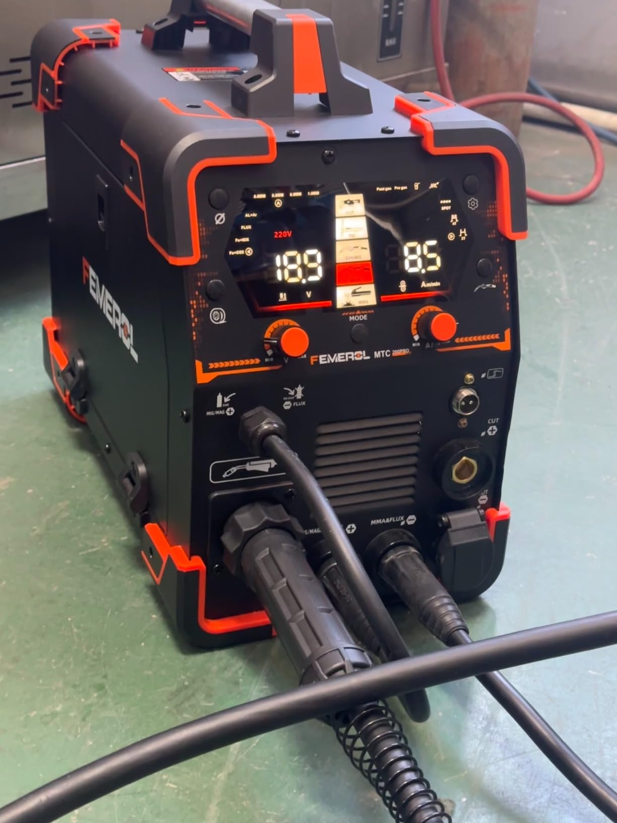 FEMEROL Plasma Cutter Welder Combo 200A Gas MIG/Gasless MIG/HF TIG/Stick/CUT/SPOT 6 in 1 Welding Machine Aluminum Welding 110/220V Dual Voltage Multi Process Welder customer photo 1