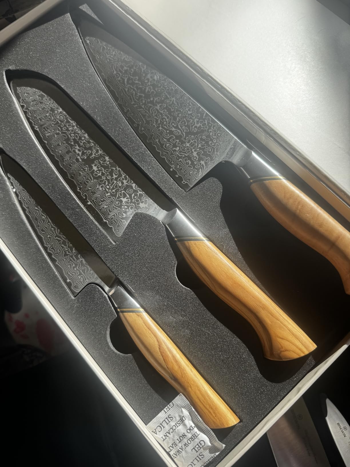 TIVOLI Damascus Knife Set 3 PCS - VG10 Kitchen Knife With Octagonal Handle customer photo 1