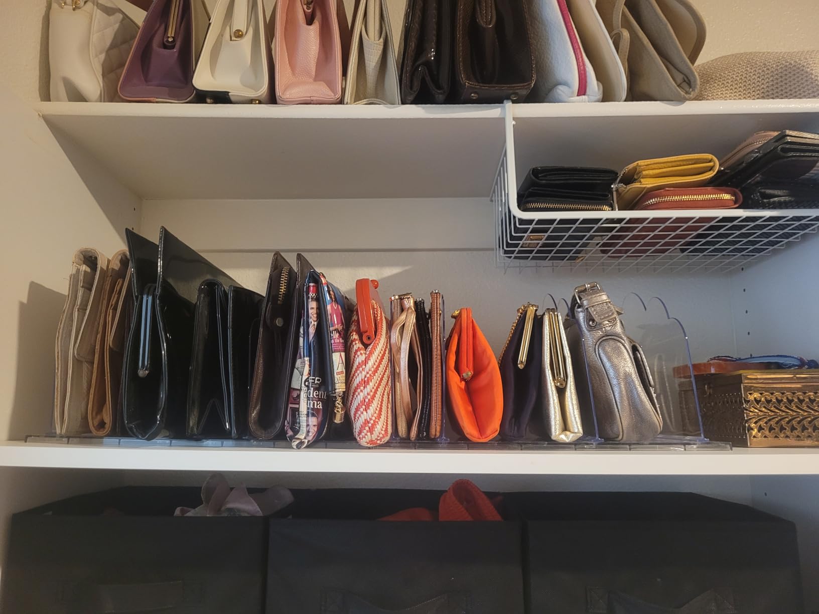 Lifewit Purse Organizer for Closet, Adjustable Clear Handbag Shelf Dividers customer photo 2