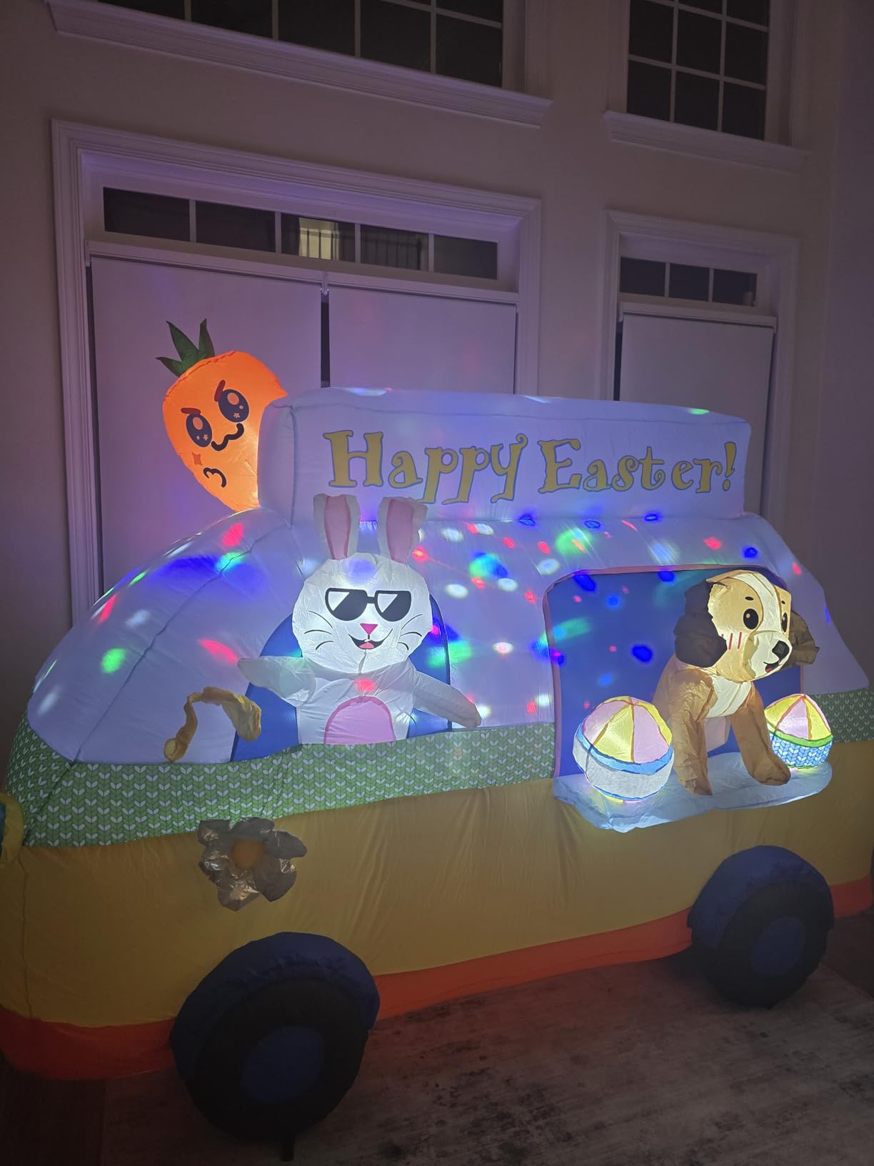 3.6FT Easter Inflatables Bunny with Egg - Brighter LED Lights, Quick Inflation Outdoor Yard Decoration, Holiday Inflatable for Patio Garden Lawn, Cute Ear Bunny Rabbit Gifts customer photo 1