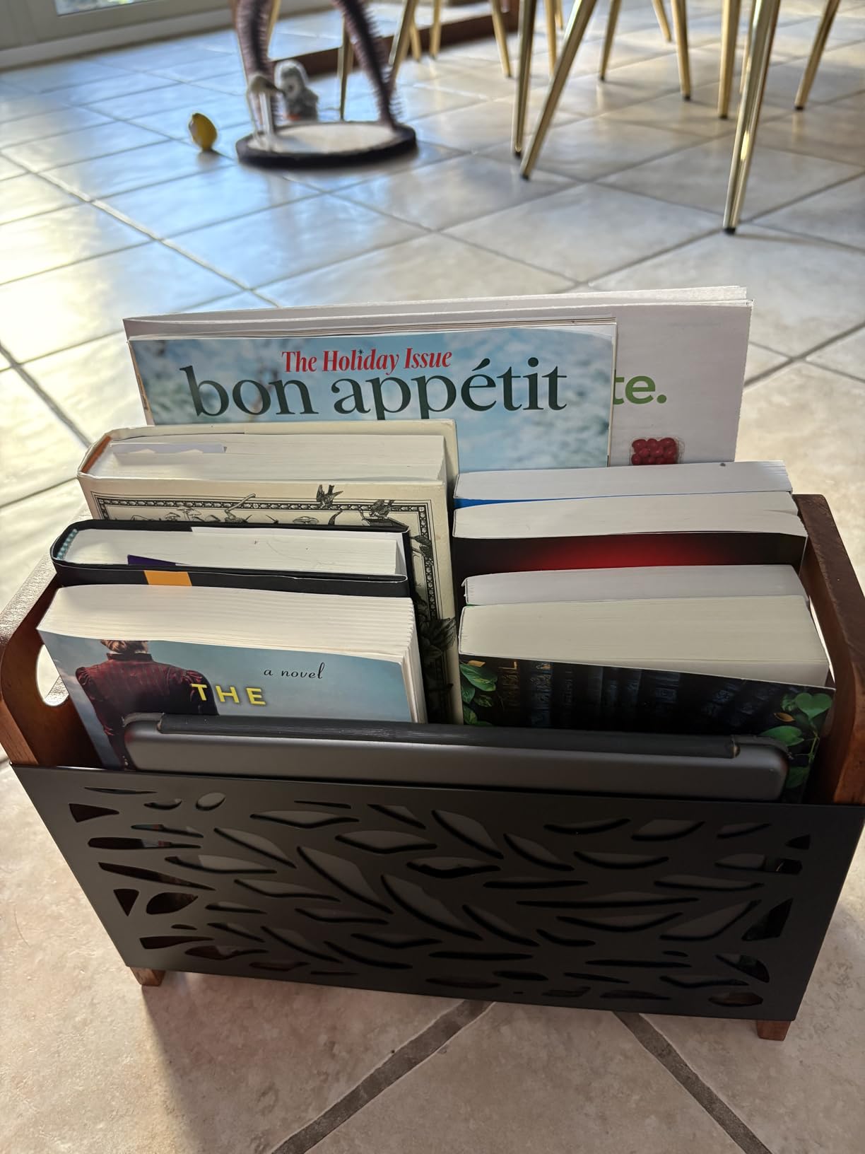 Magazine Holder,Wood Magazine Rack,Rustic Magazine File Holder customer photo 1