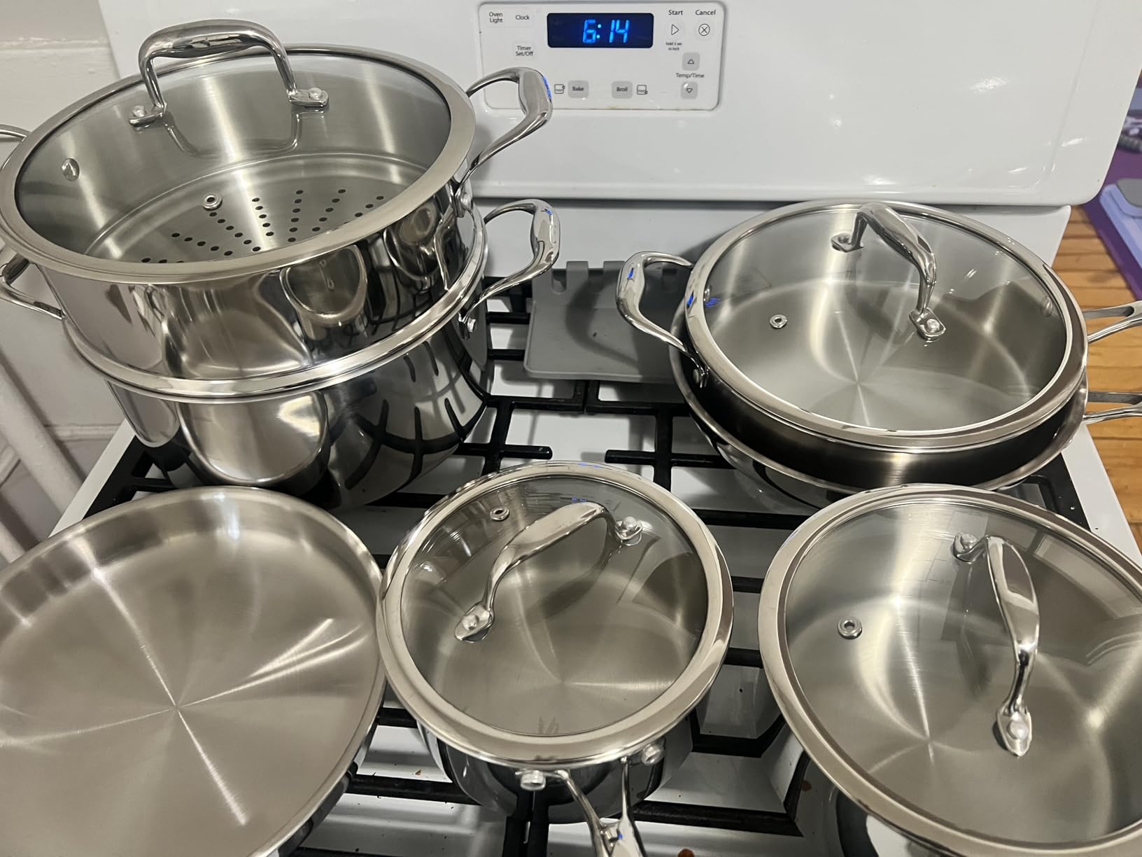3 Ply Stainless Steel 11-Piece Cookware Set with Lids, Pots and Pans Kitchen Set, Non-Toxic, Induction, Oven, Dishwasher Safe, Professional Chef Quality customer photo 2