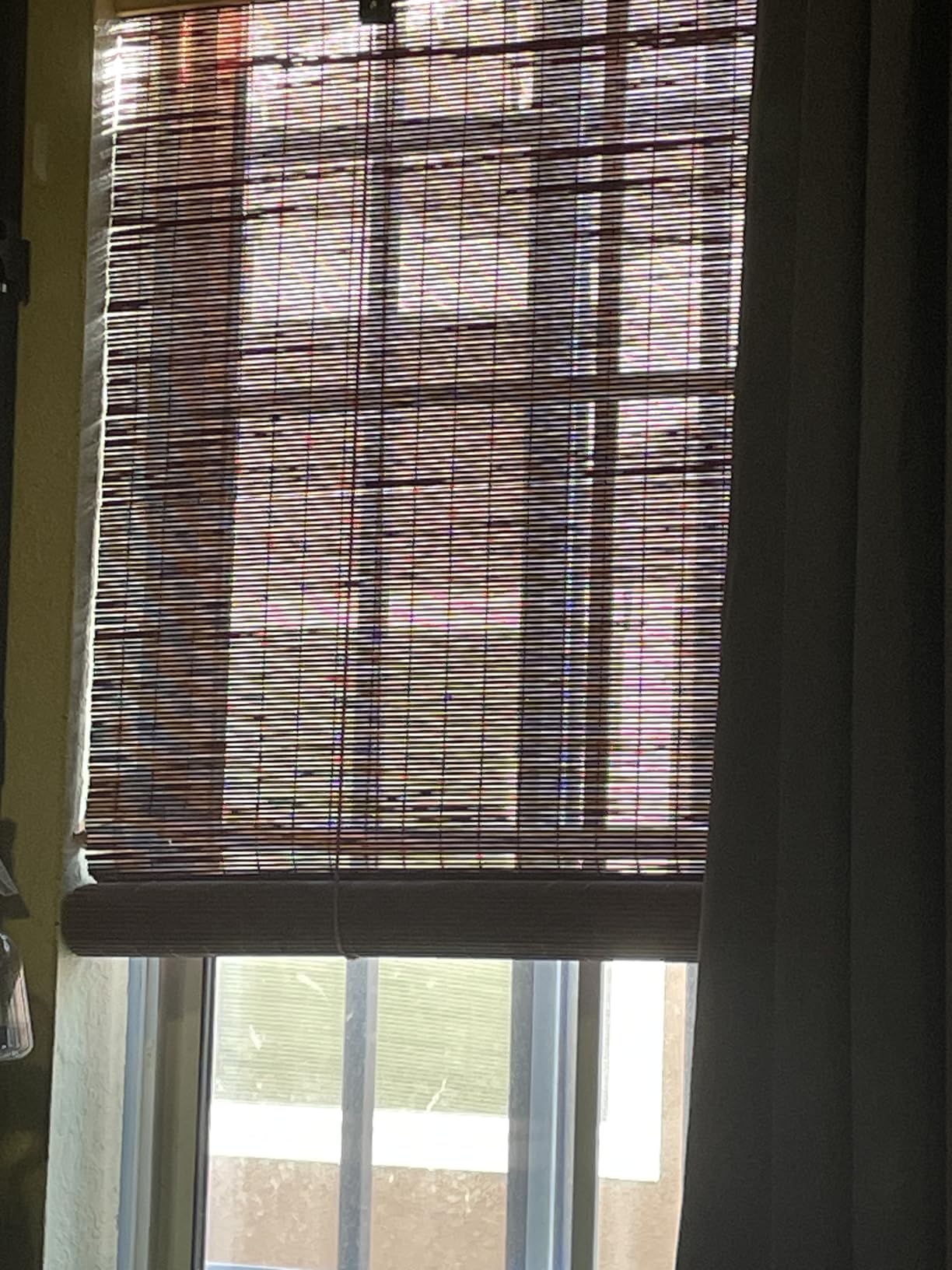 BAYUE Bamboo Blinds for Interior Windows, Roll Up Light Filtering, 23x48 in customer photo 2