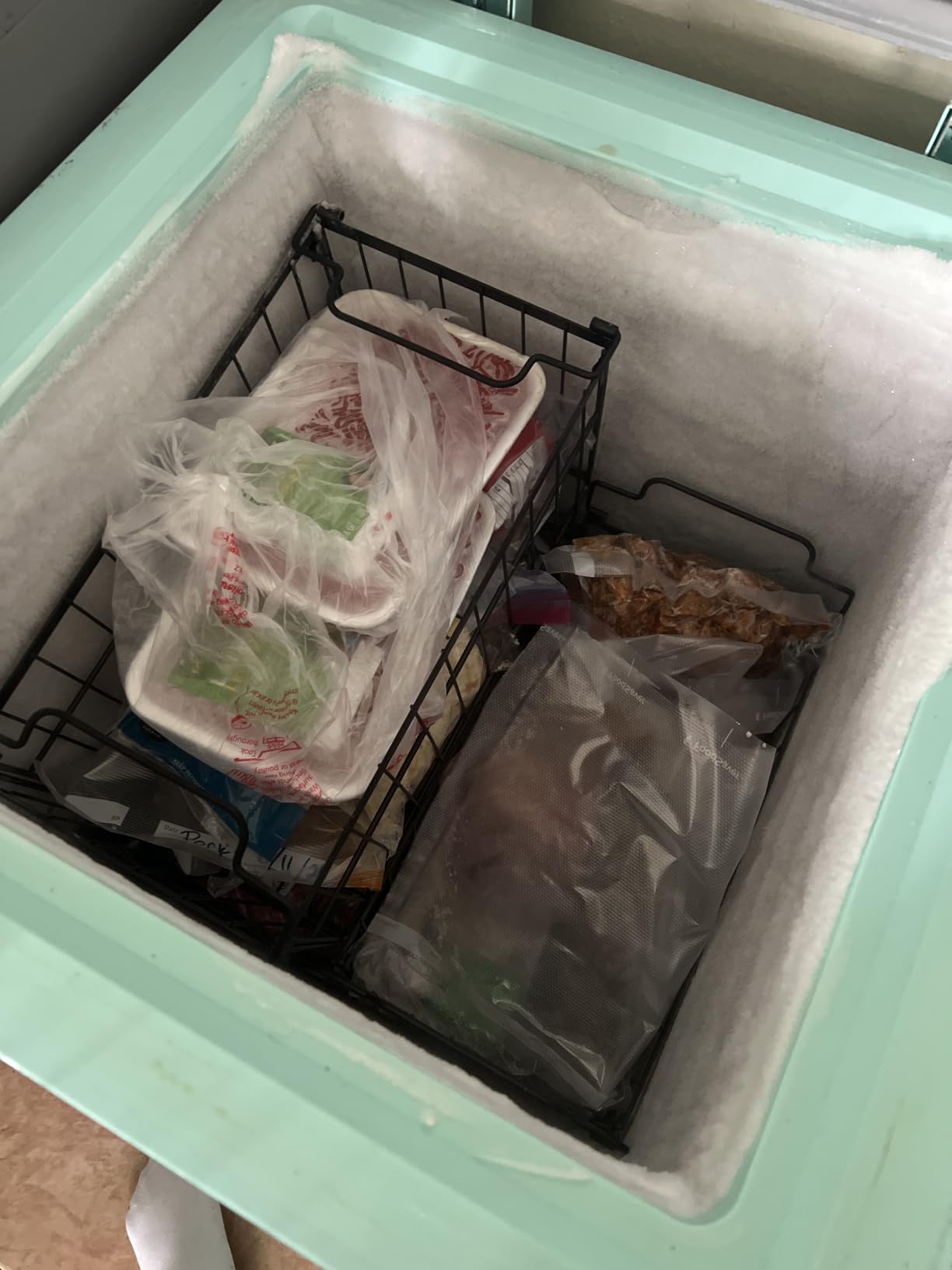 Freezer Organizer Bins, 4 Pack Big Baskets for 5/ 7 Cu.FT Deep Freezer customer photo 1
