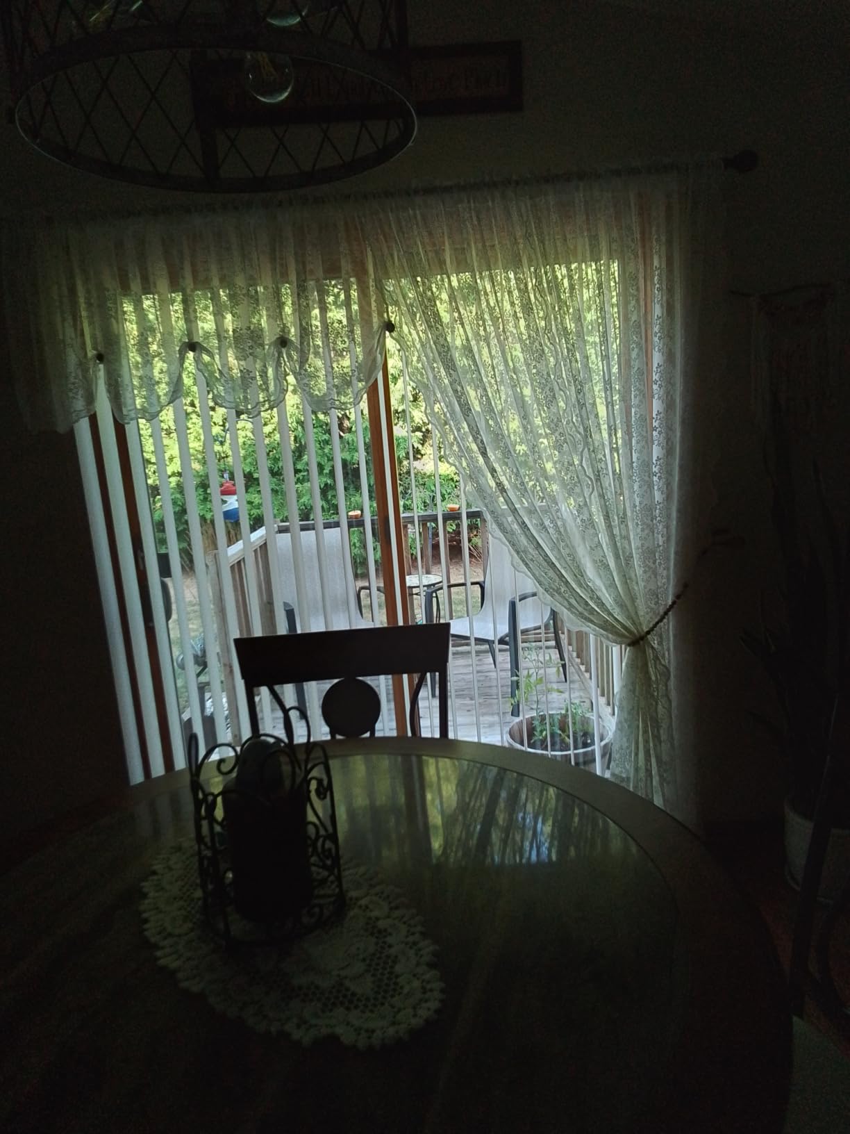 YJ YANJUN Vintage Lace Curtains 72 Inches Long-Victorian Flower Beige Voile Sheer Curtains for Dining Room Bathroom Bay Window Privacy Boho French Country Farmhouse Room Decor 2 Panels 52x72 customer photo 1