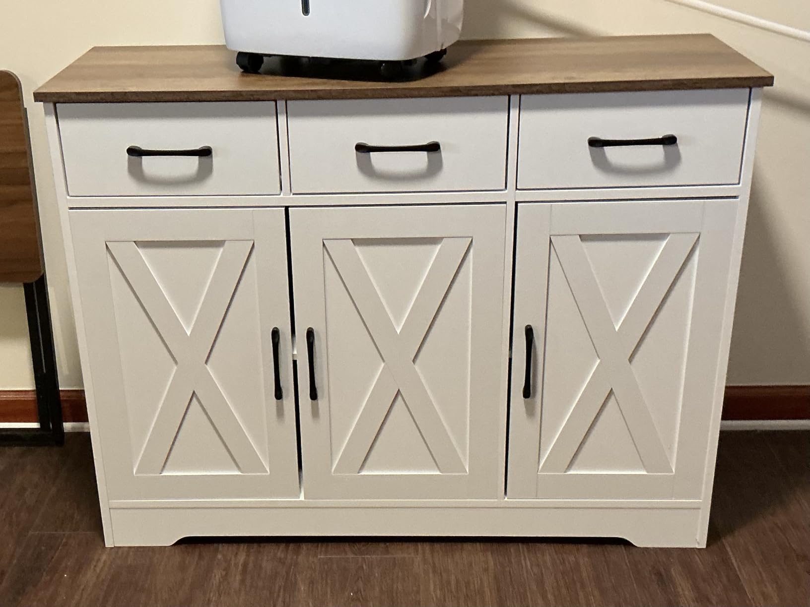 HOSTACK Kitchen Buffet Cabinet with Storage, Sideboard Coffee Bar, Black customer photo 1