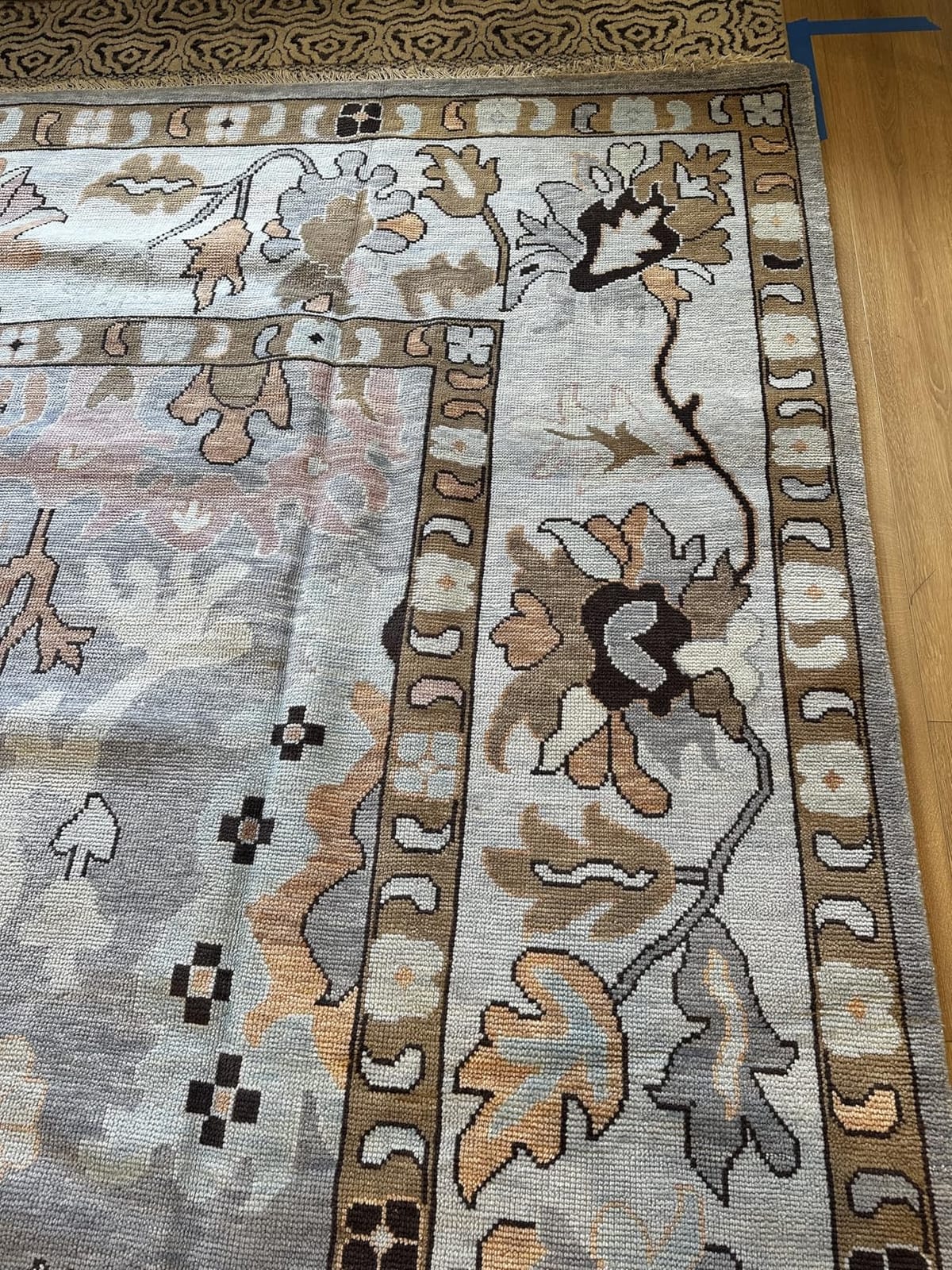 Area Rug Hand Knotted Oushak Rug for Living Room, Dining Room, Office, Bedroom, Hand Knotted Wool Rug, 9x12 feet Green customer photo 2