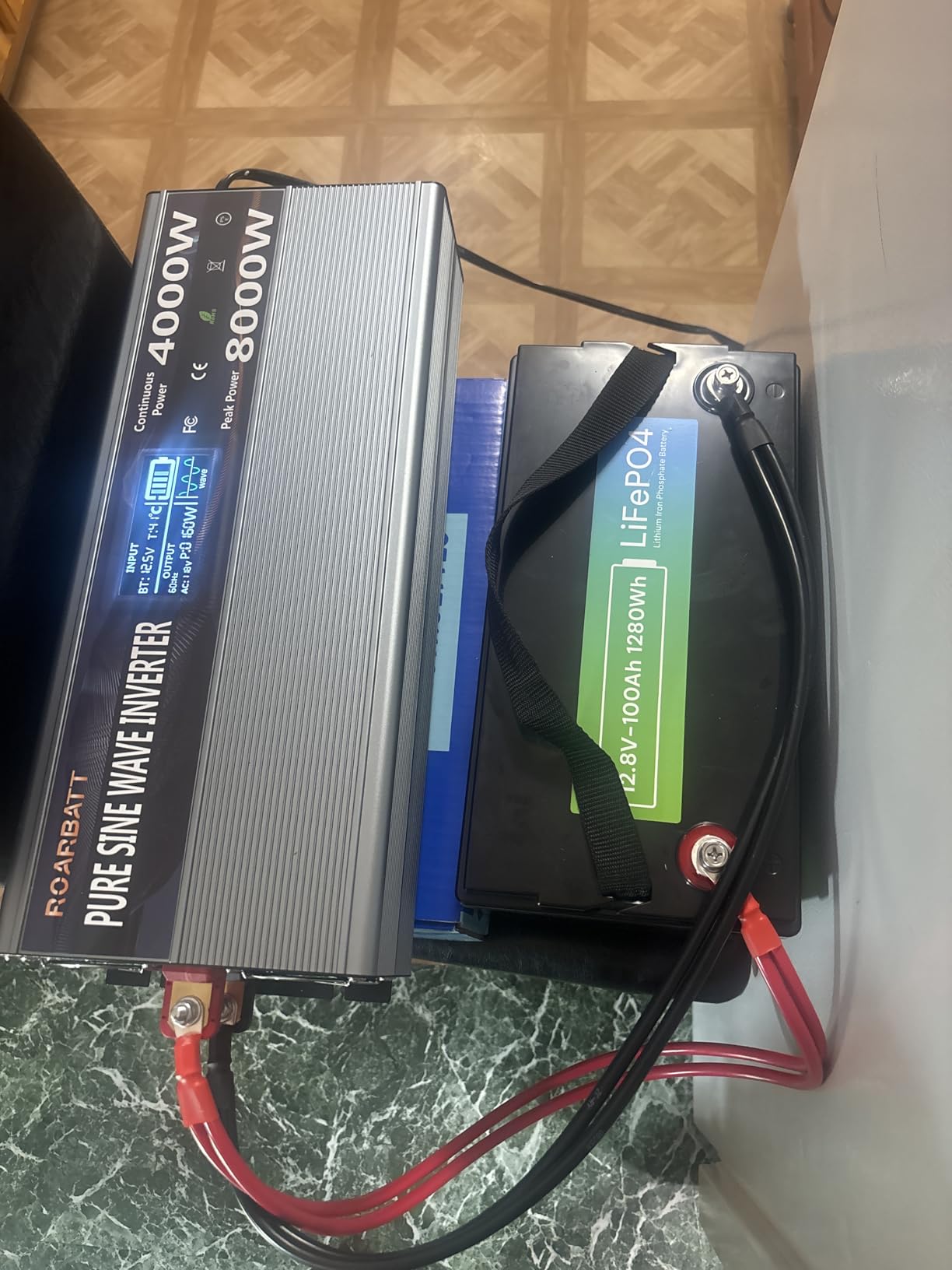 Dyness 12V 100Ah LiFePO4 Lithium Battery (2 Pack) BCI Group 31 with Low-Temp Protection, A+ Grade Cell Built-in 100A BMS, 12 Volt Lithium Battery Perfect for RV, Solar System, Off-Grid, Home Energy customer photo 1
